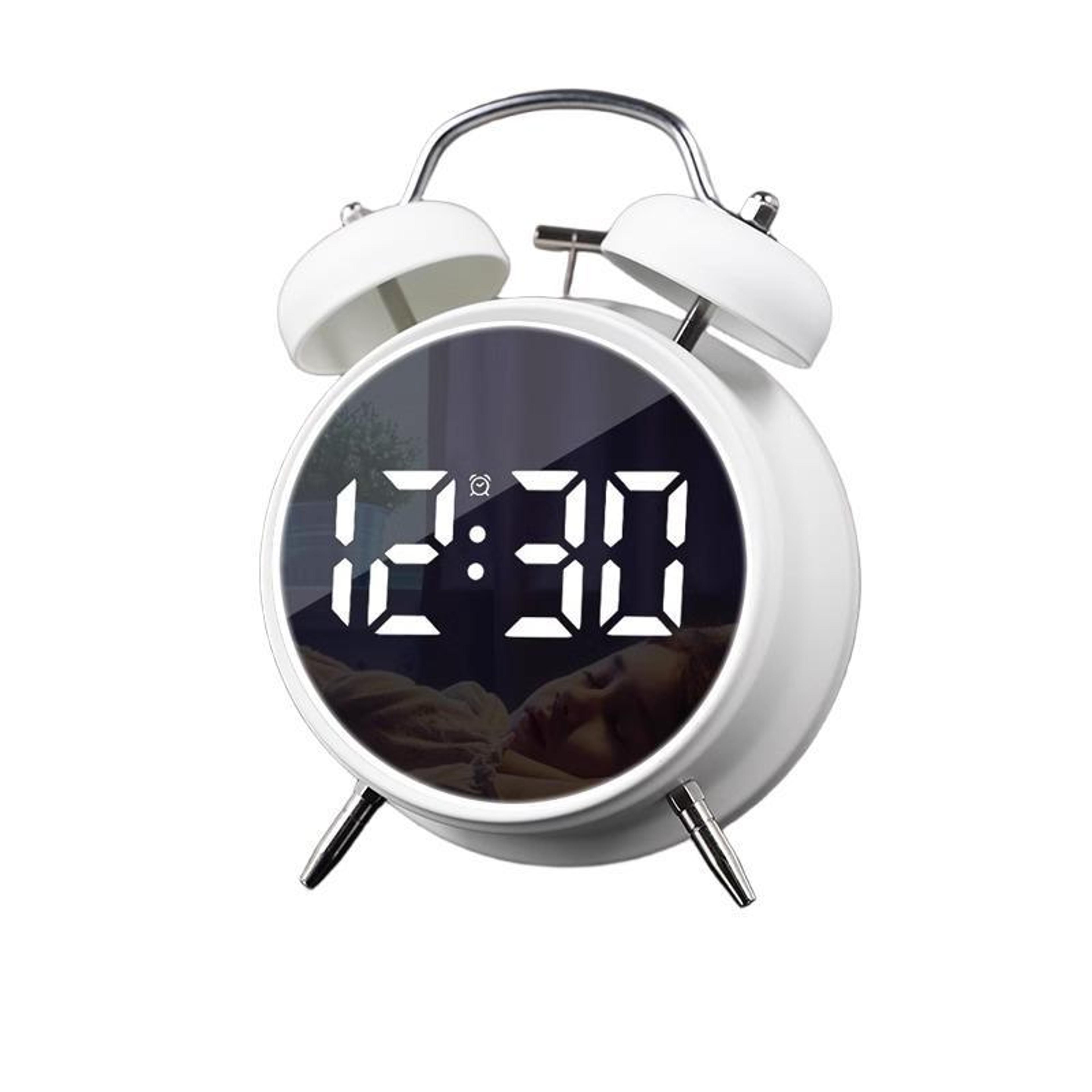 loud led alarm clock with night light & battery backup for kids and heavy sleepers