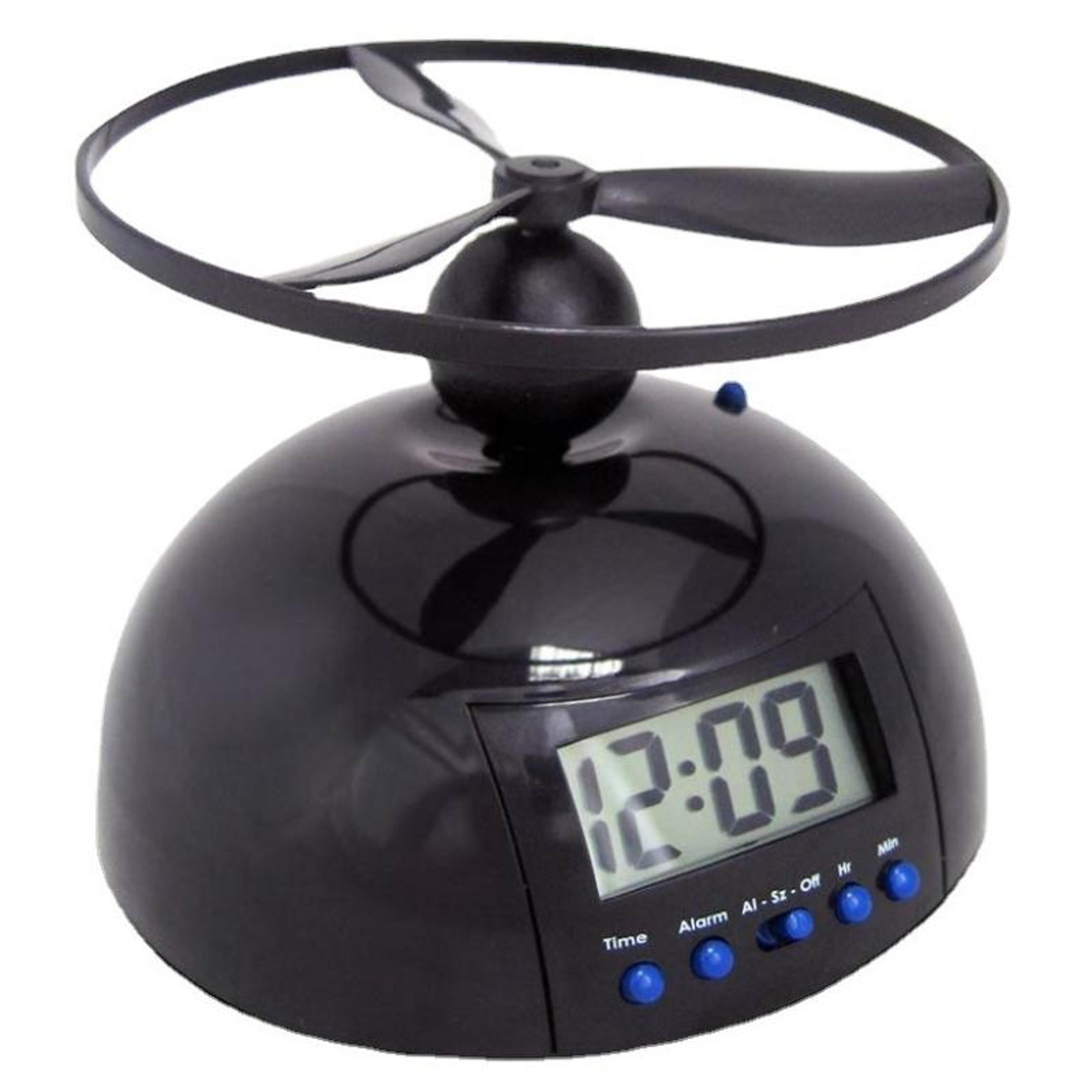 flying propeller alarm clock digital led wake up clock for heavy sleepers