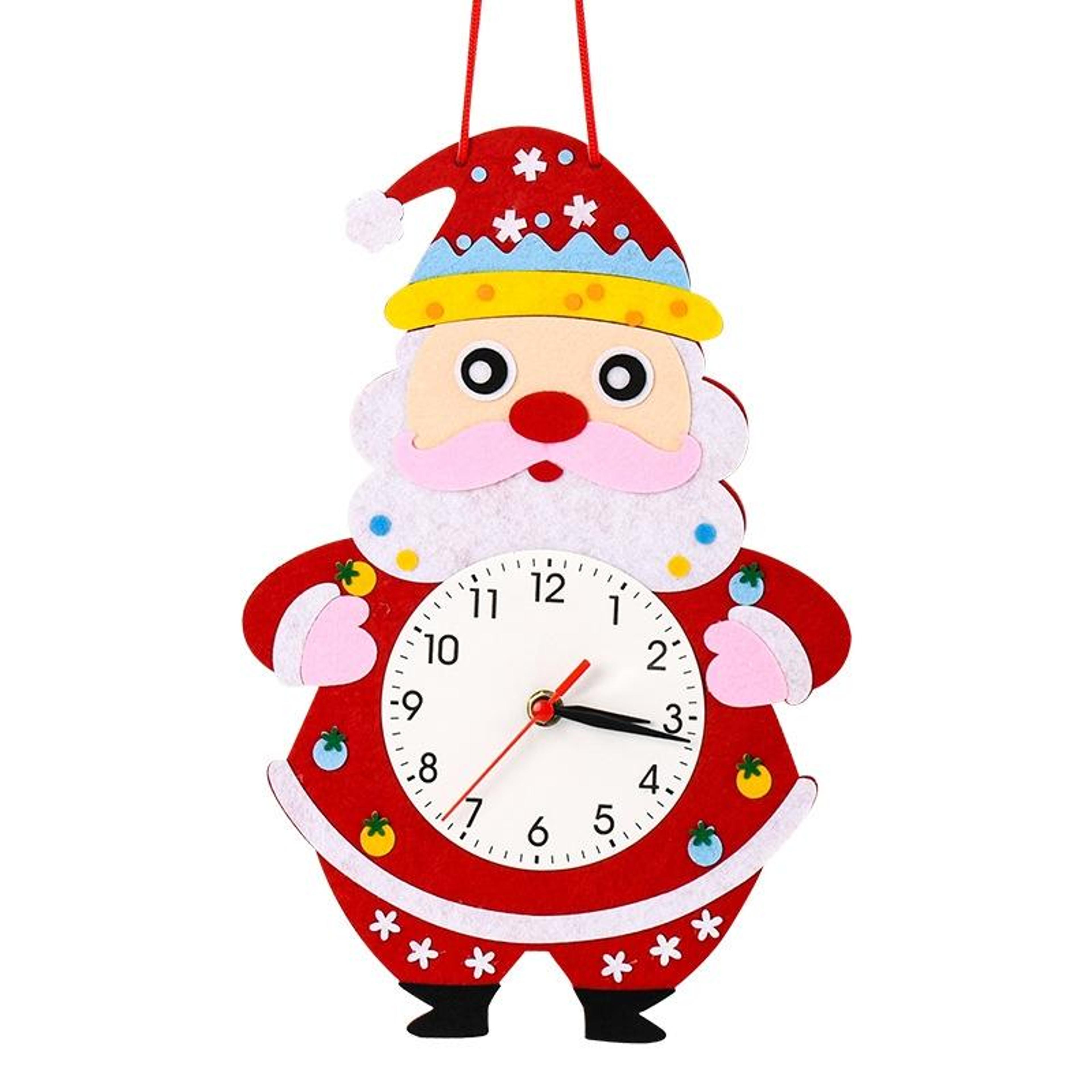 diy cartoon learning clock craft kit for kids time teaching wall decoration