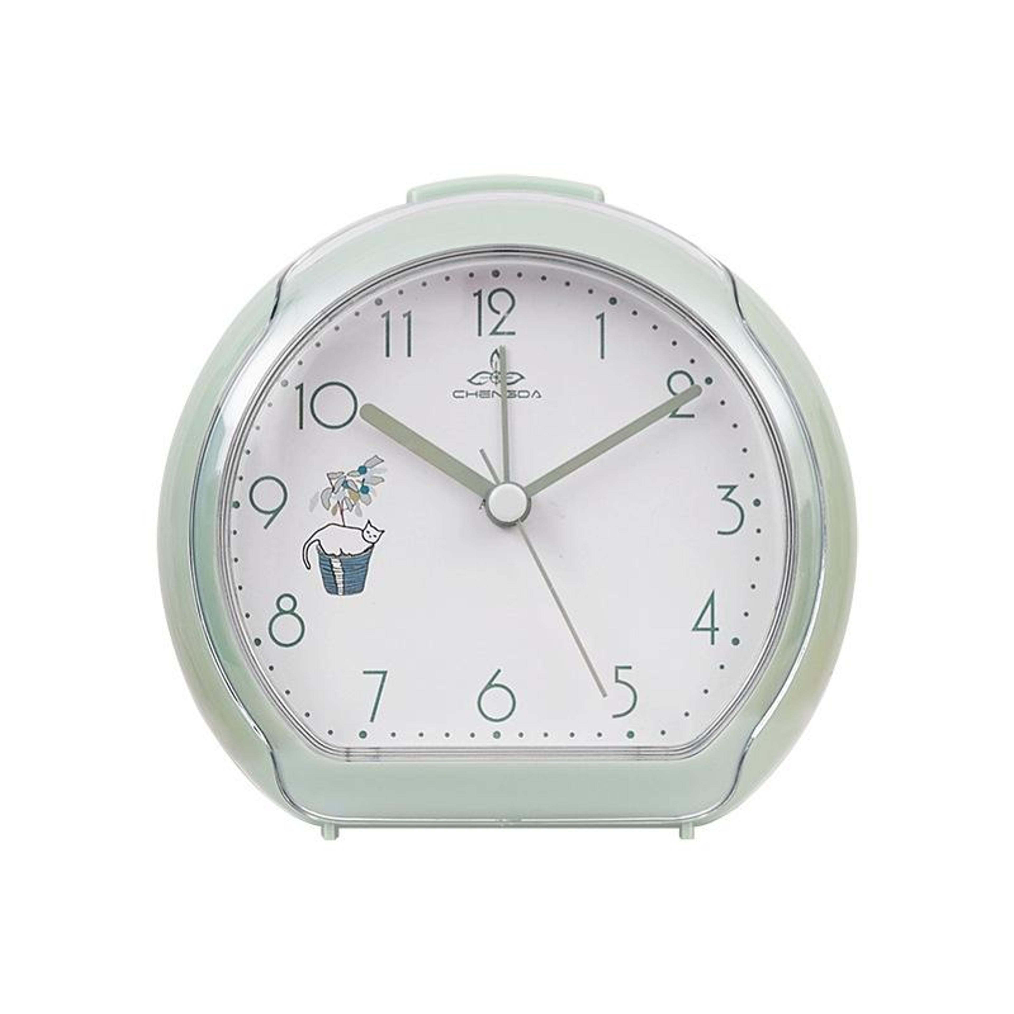 kids night light alarm clock cute bedside analog clock for childrens bedroom