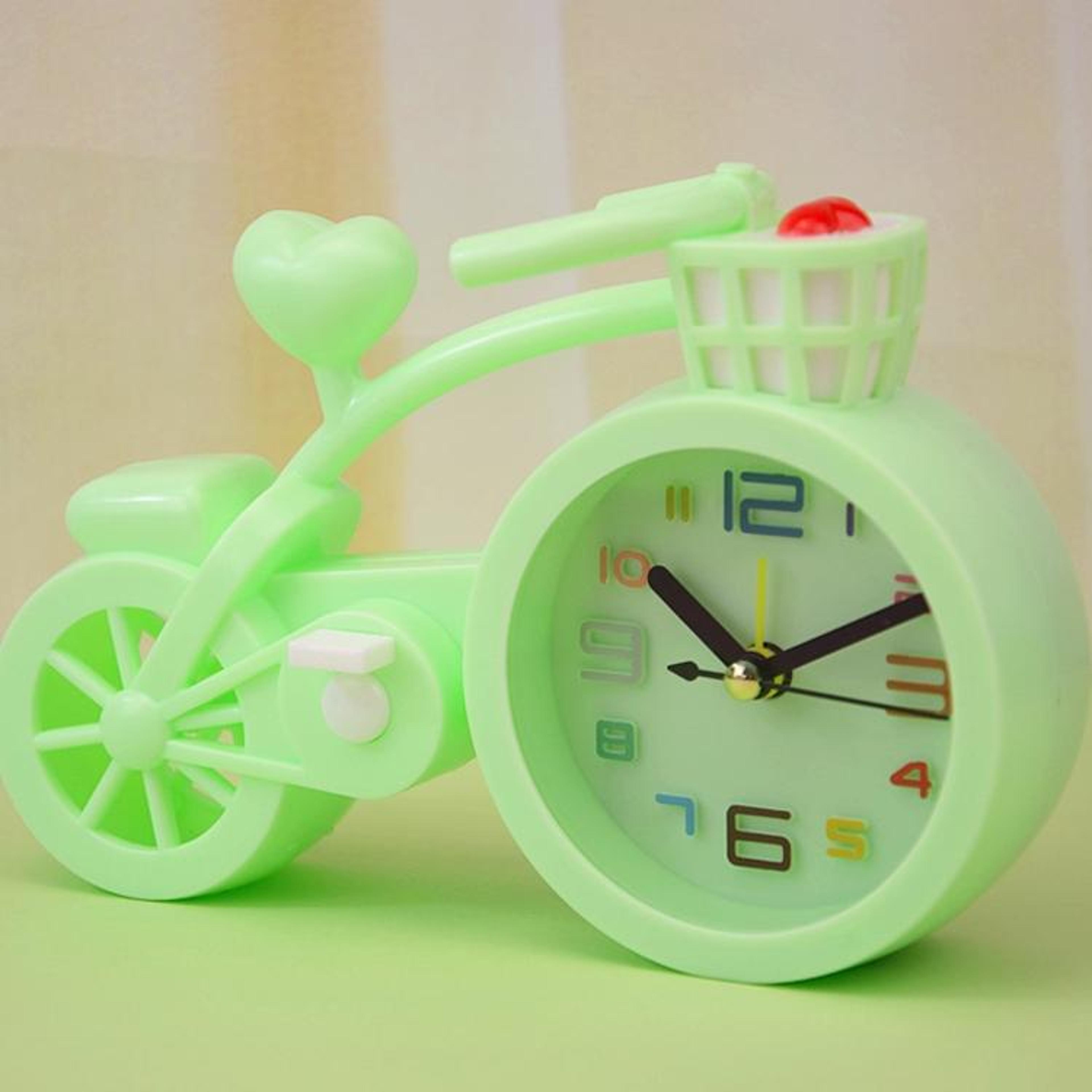 vintage bicycle desktop alarm clock for students & home decor