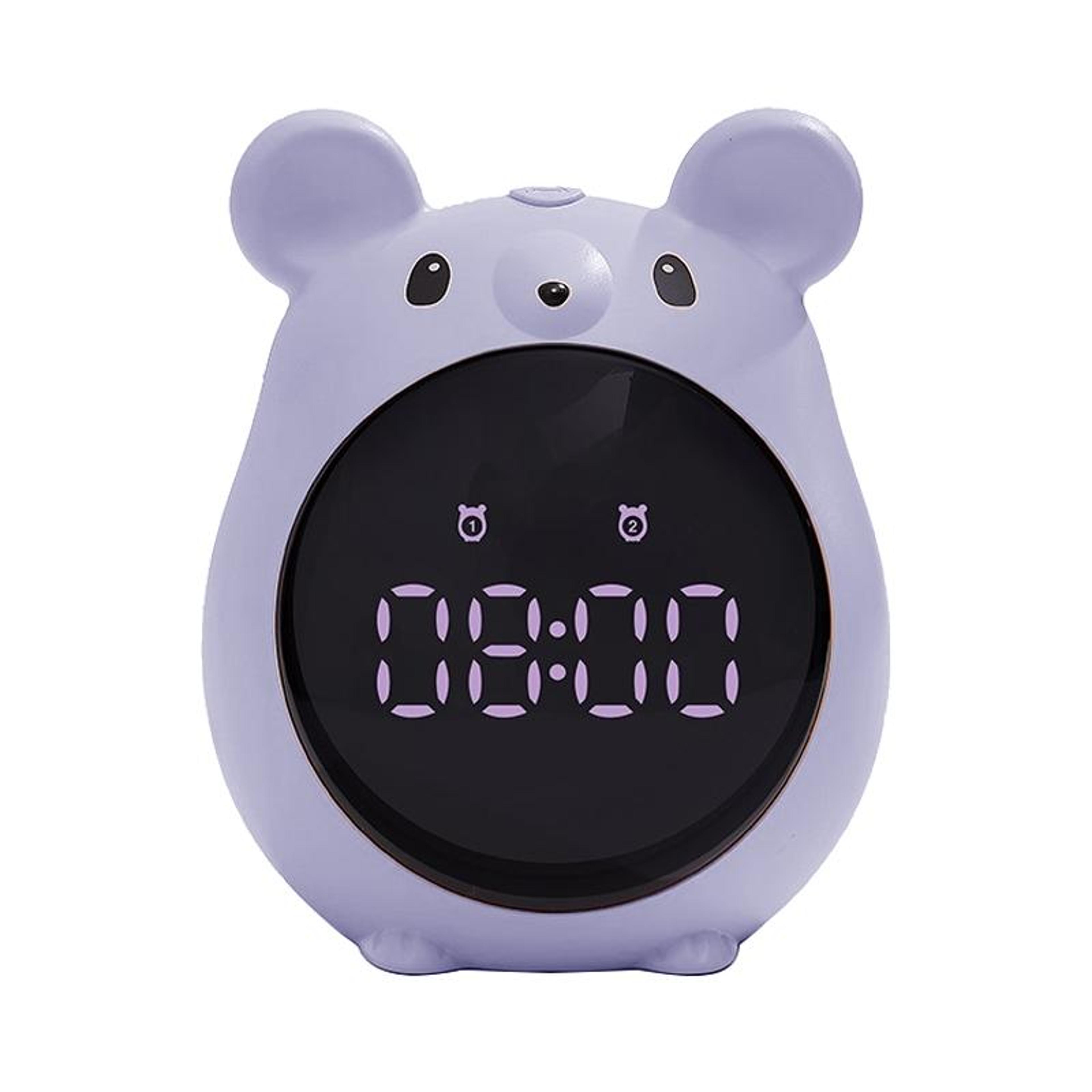 elf mouse kids alarm clock with countdown timer & voice control time management clock