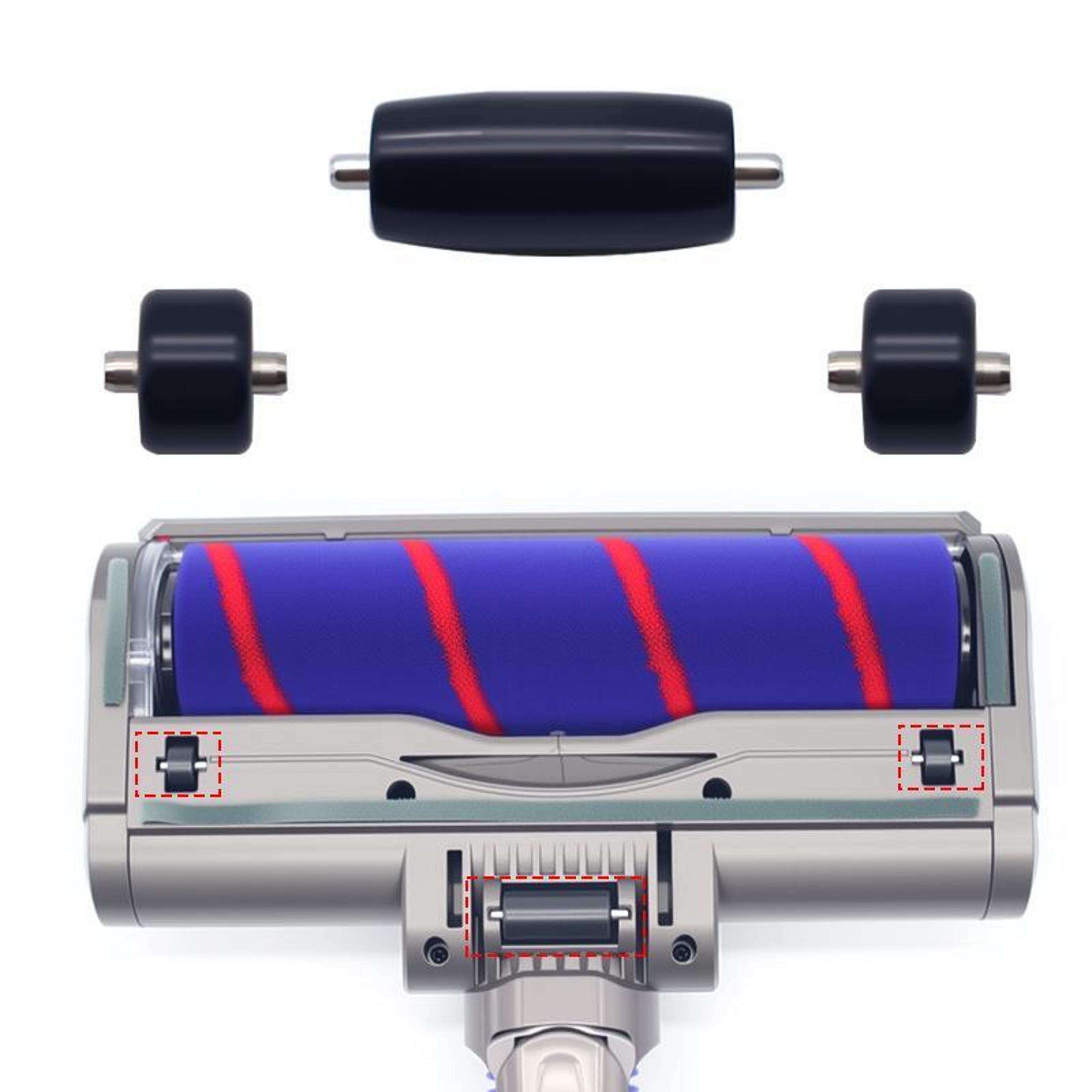 dyson soft roller brush wheel & axle replacement kit for v15, v11, v10, v8, v7, v6 & dc58