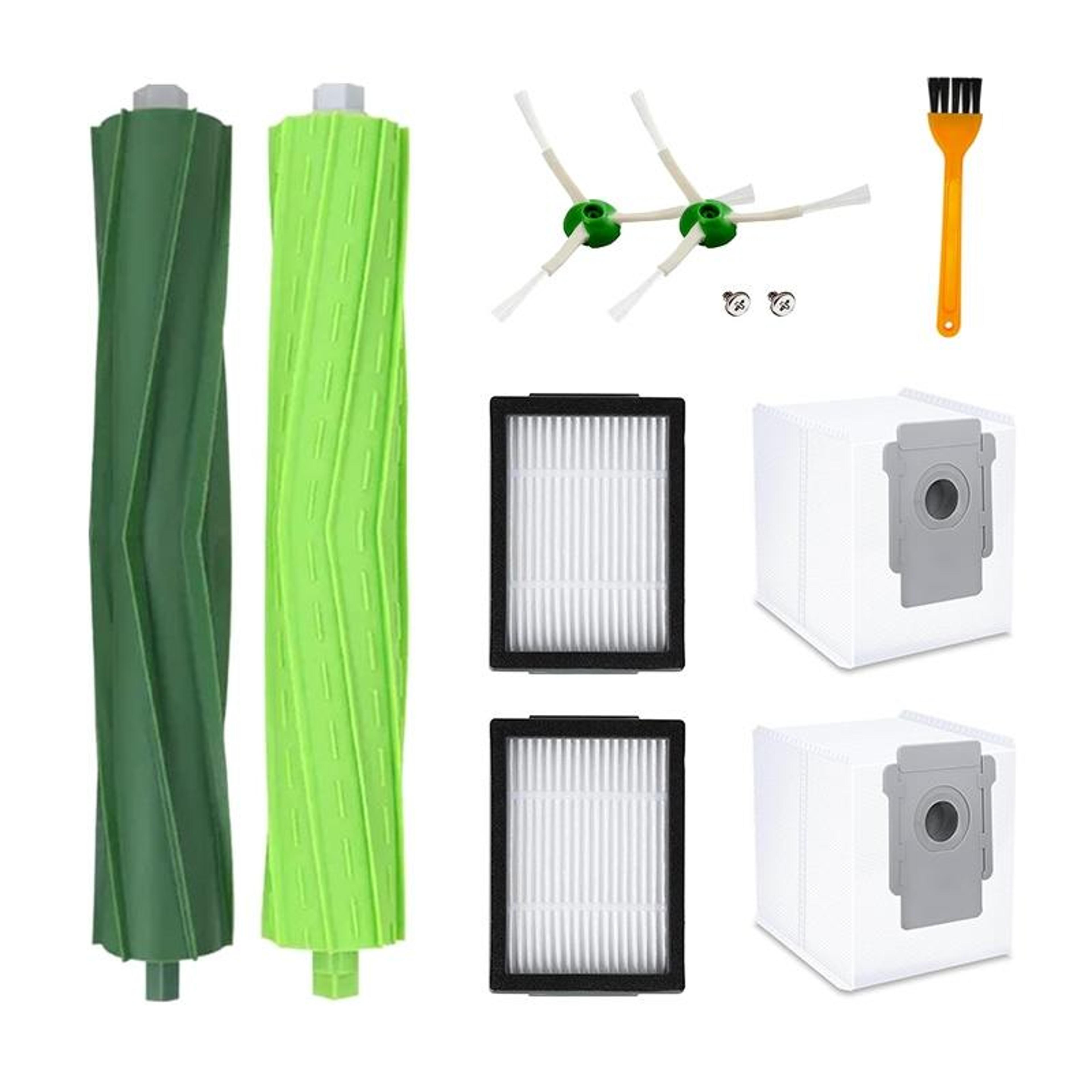 junsunmay roomba replacement parts kit for irobot e5 e6 with roller brushes, filters & vacuum bags
