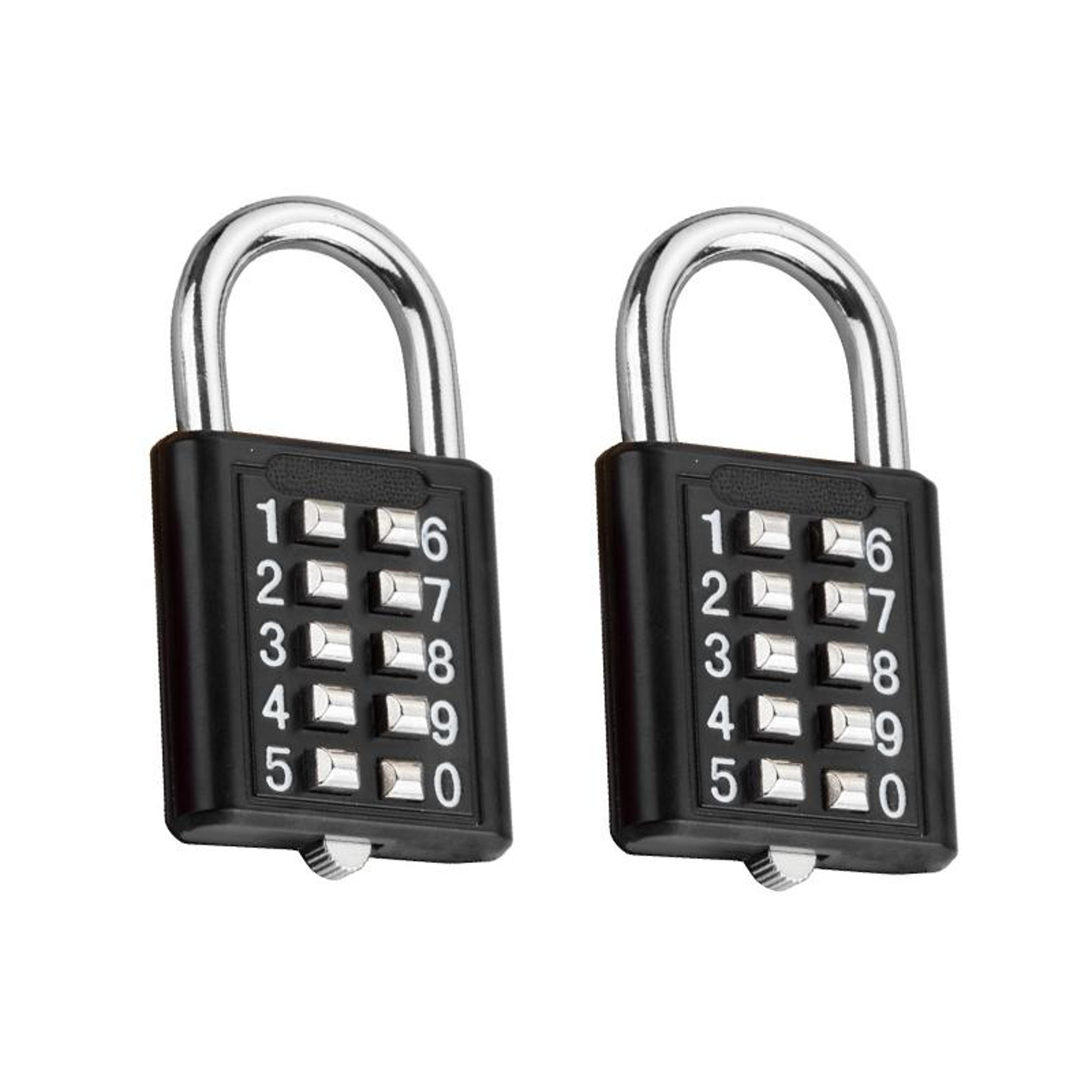 2 pcs button password lock keyless cabinet door and tool box combination padlock set