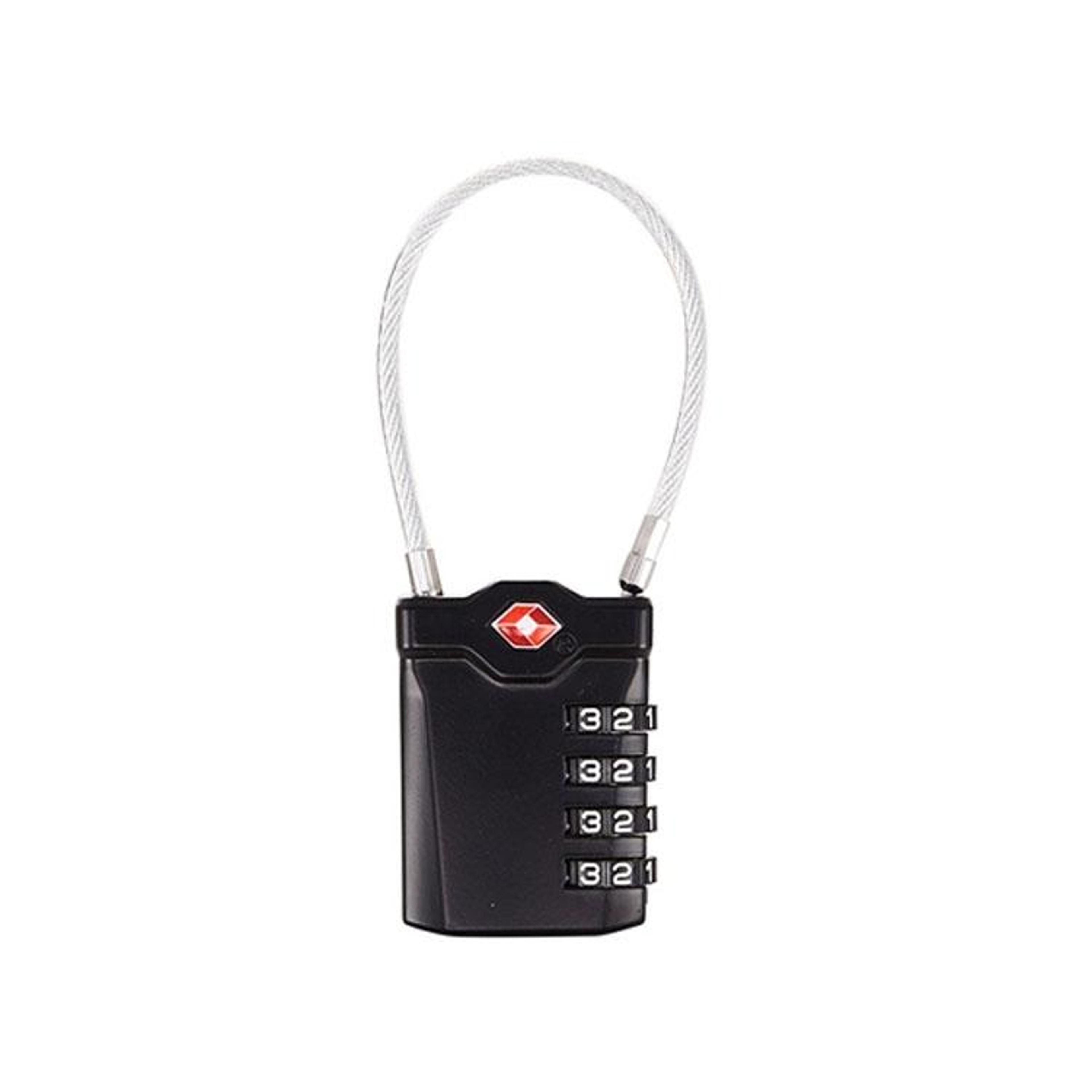 tsa approved luggage combination lock zinc alloy travel padlock with steel cable