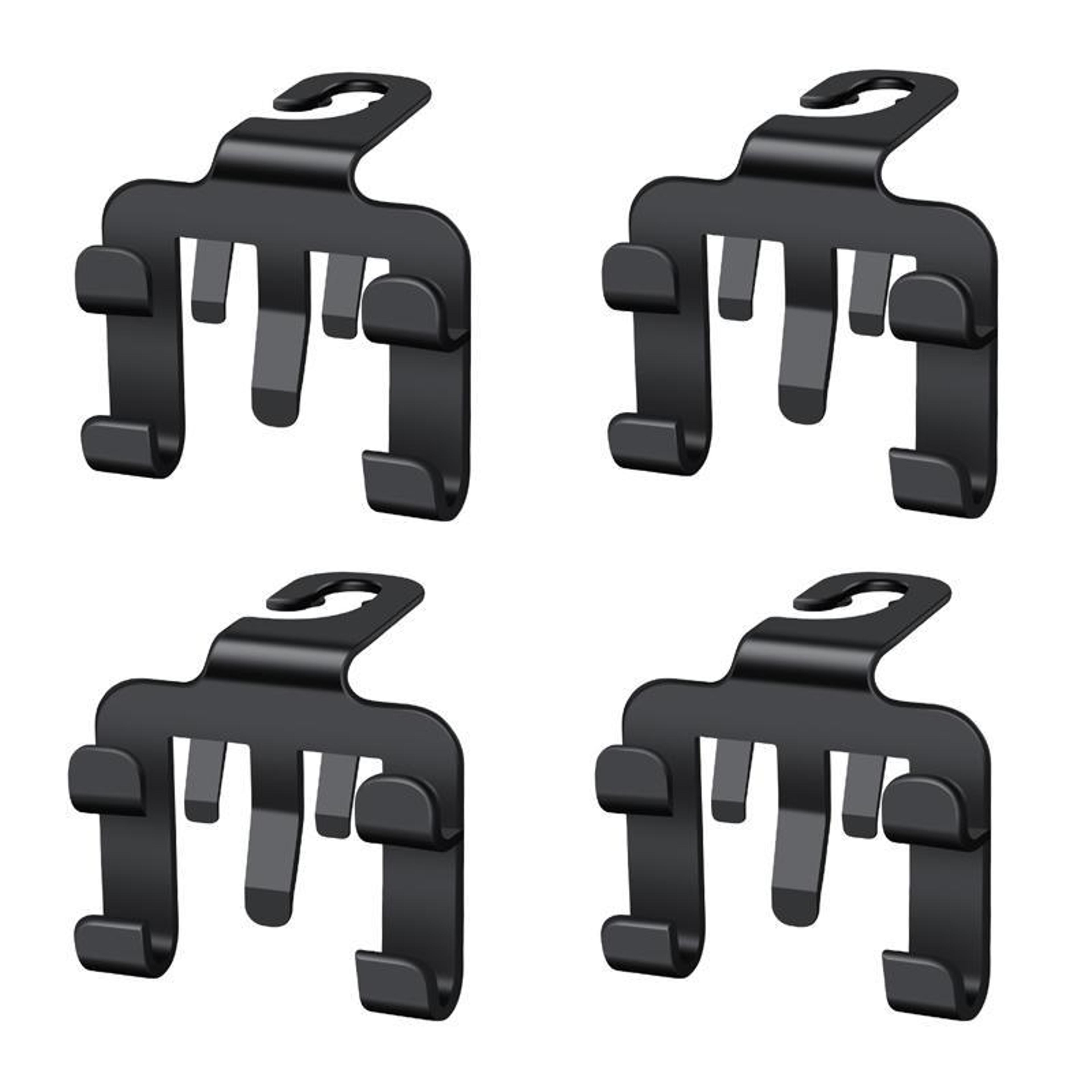 4 pack rotating car seat headrest hook and phone holder organizer