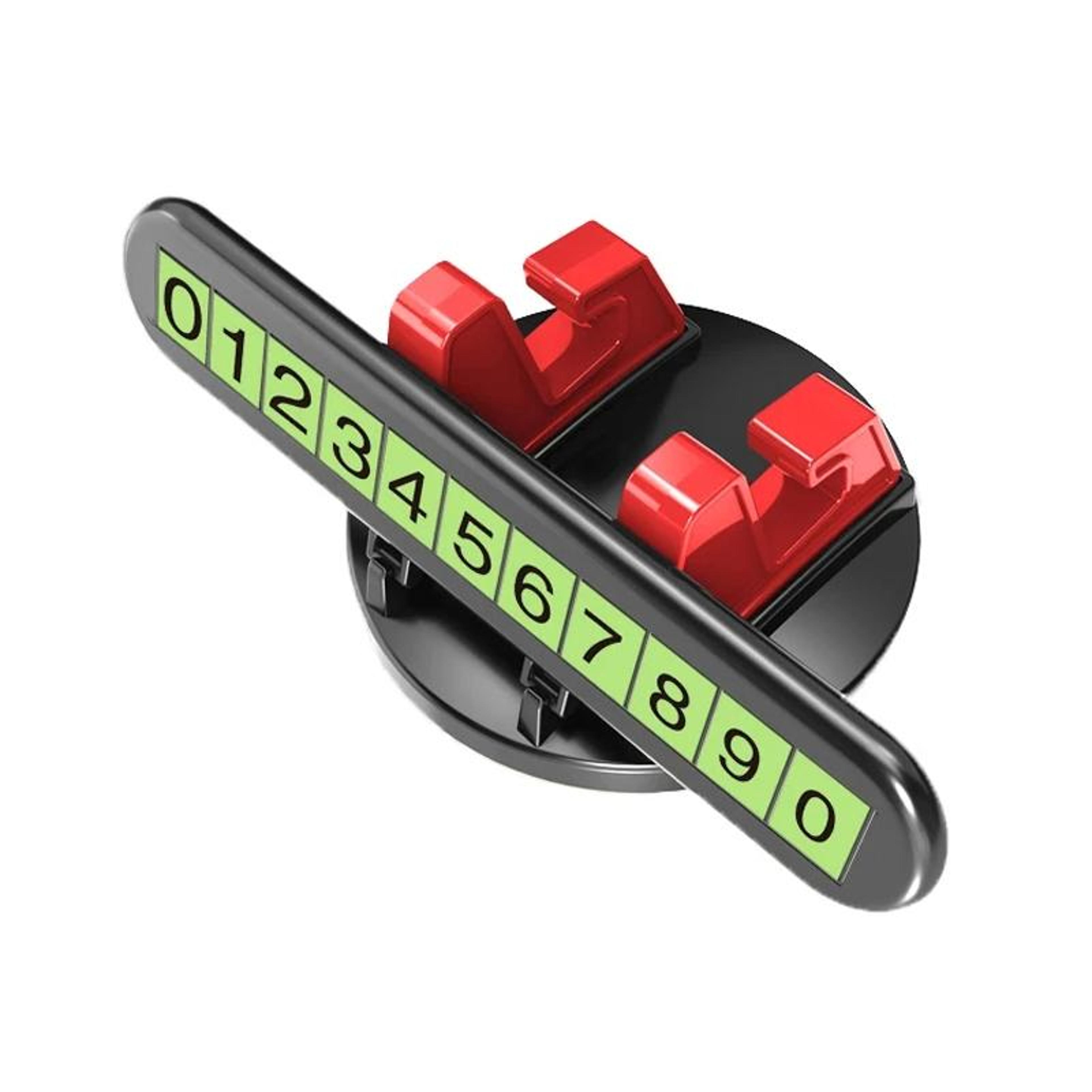 2 in 1 car phone holder with hidden temporary parking number plate for dashboard