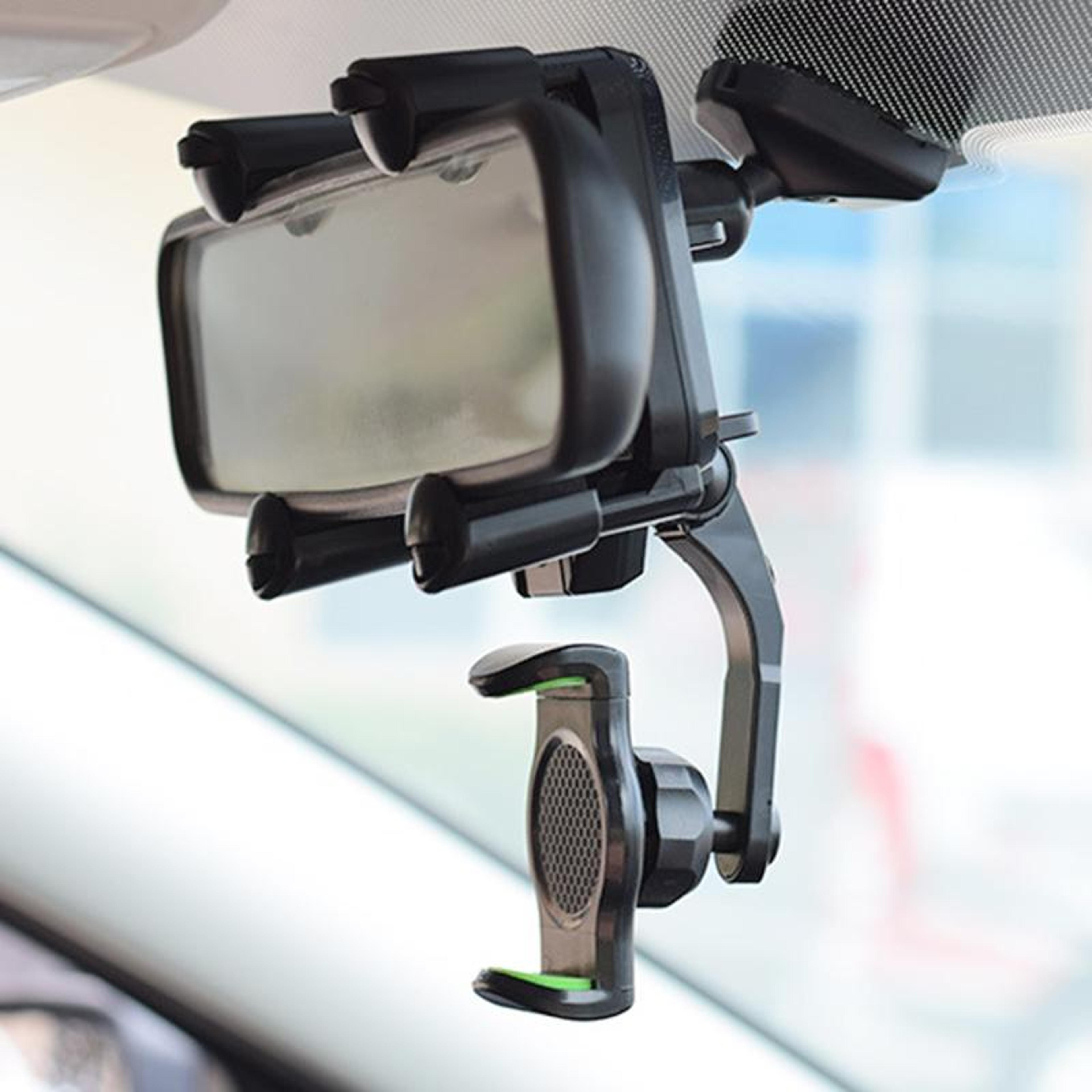 rear view mirror phone holder adjustable car phone mount for safe navigation