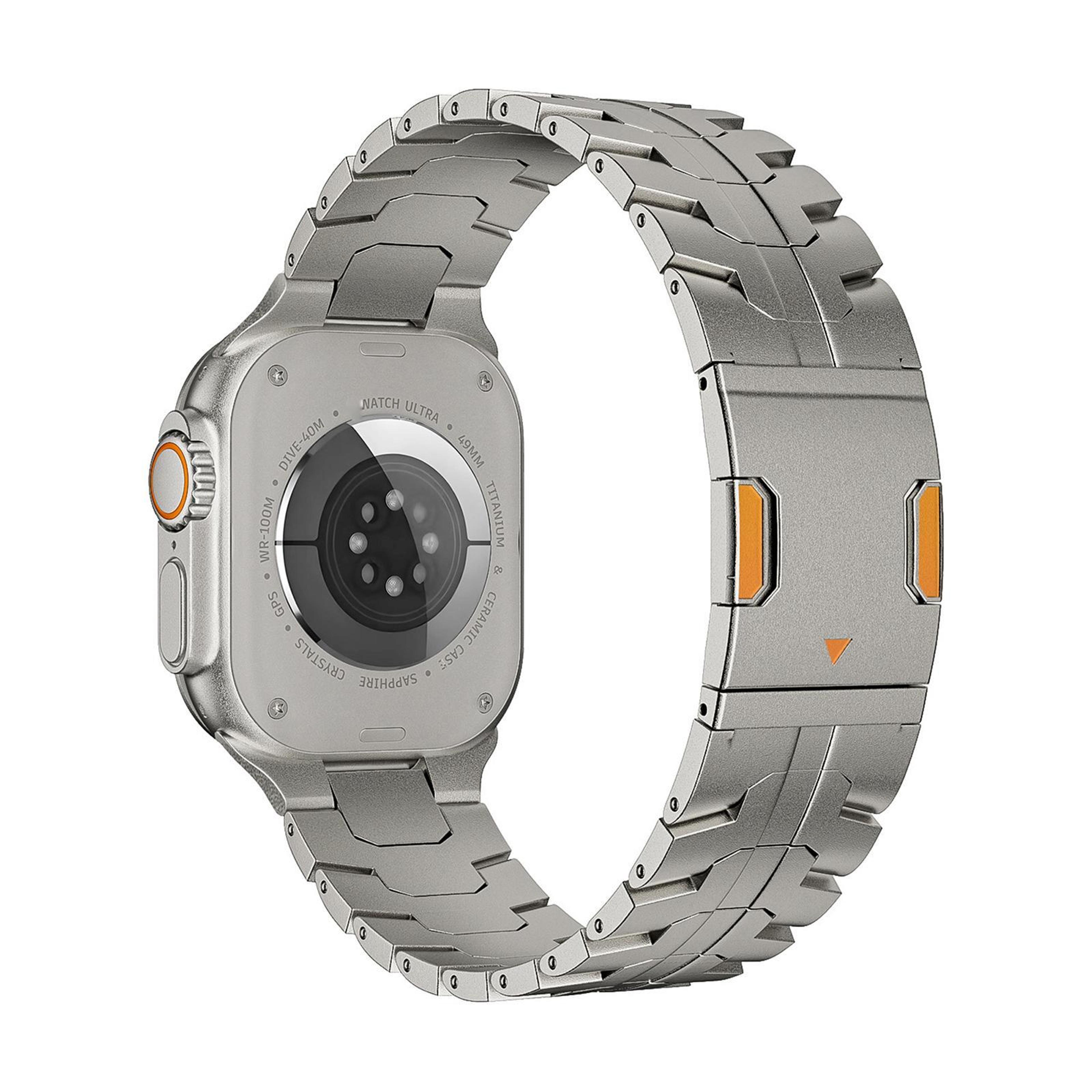 magnetic apple watch titanium band stainless steel metal strap for apple watch 44mm 45mm 46mm 49mm