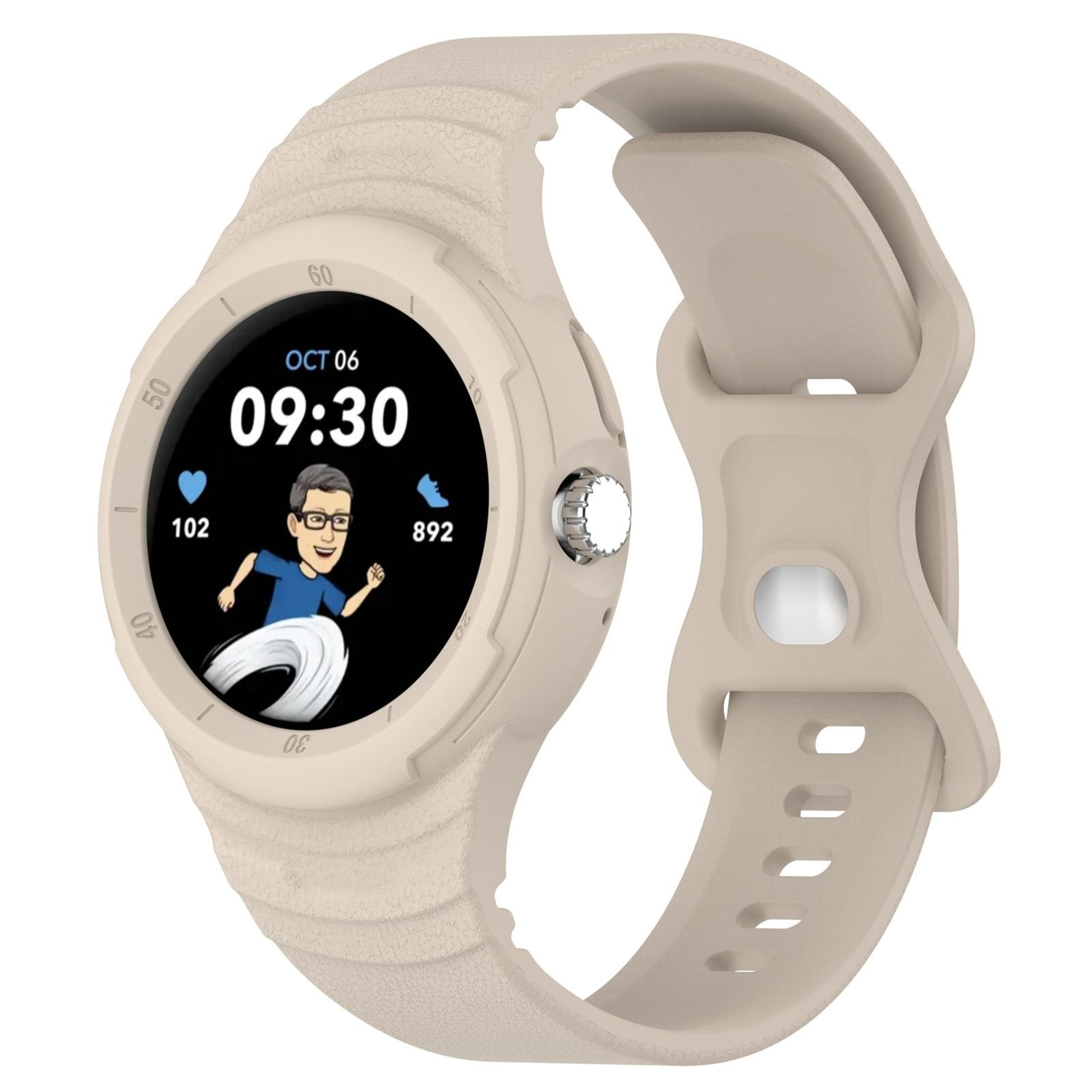 leather texture silicone watch band for google pixel watch 2 waterproof replacement strap