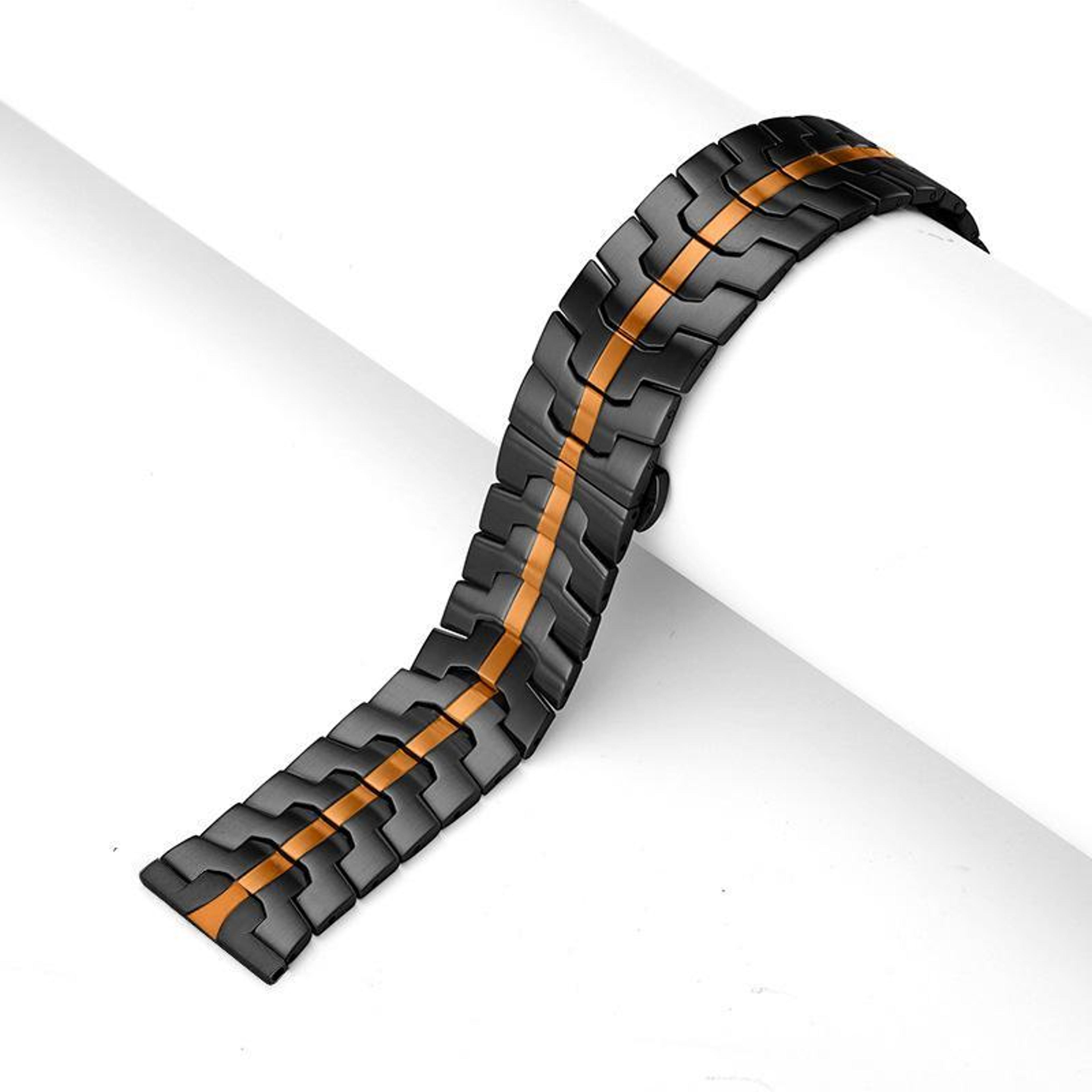 xdfind 22mm stainless steel watch band with butterfly buckle adjustable metal replacement strap