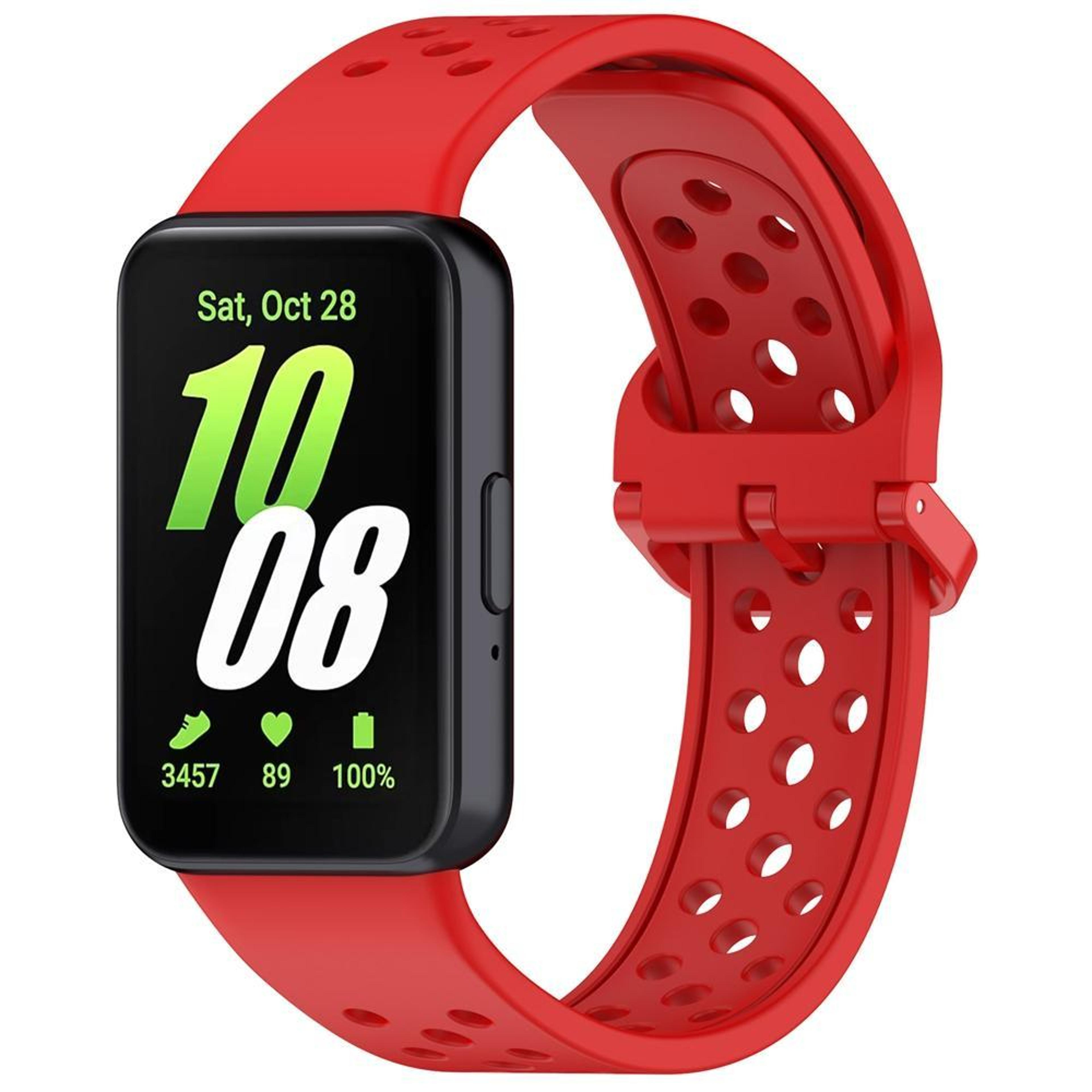samsung galaxy fit3 silicone watch band breathable soft replacement strap with colorful buckle