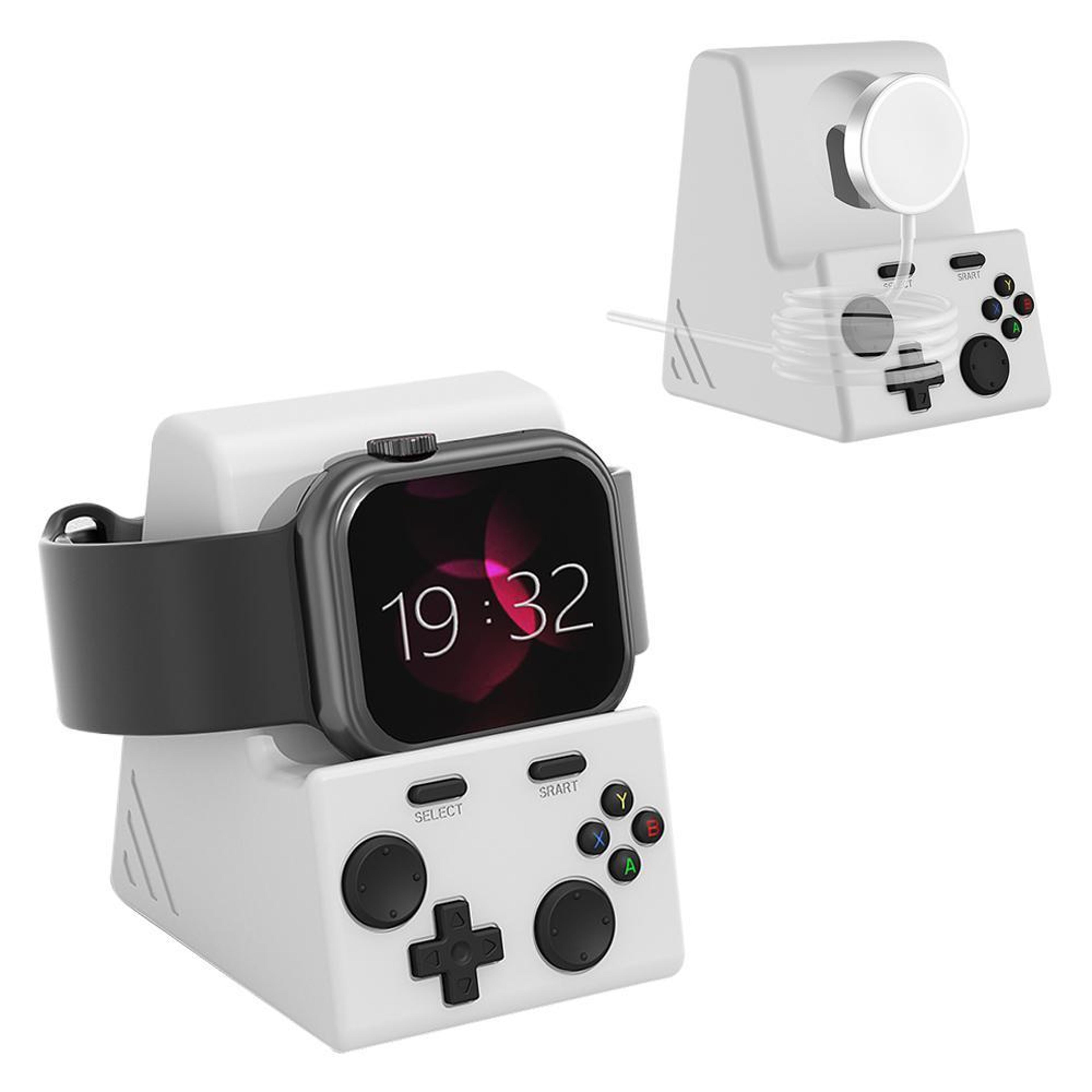 xdcase apple watch charging stand retro gaming console silicone dock