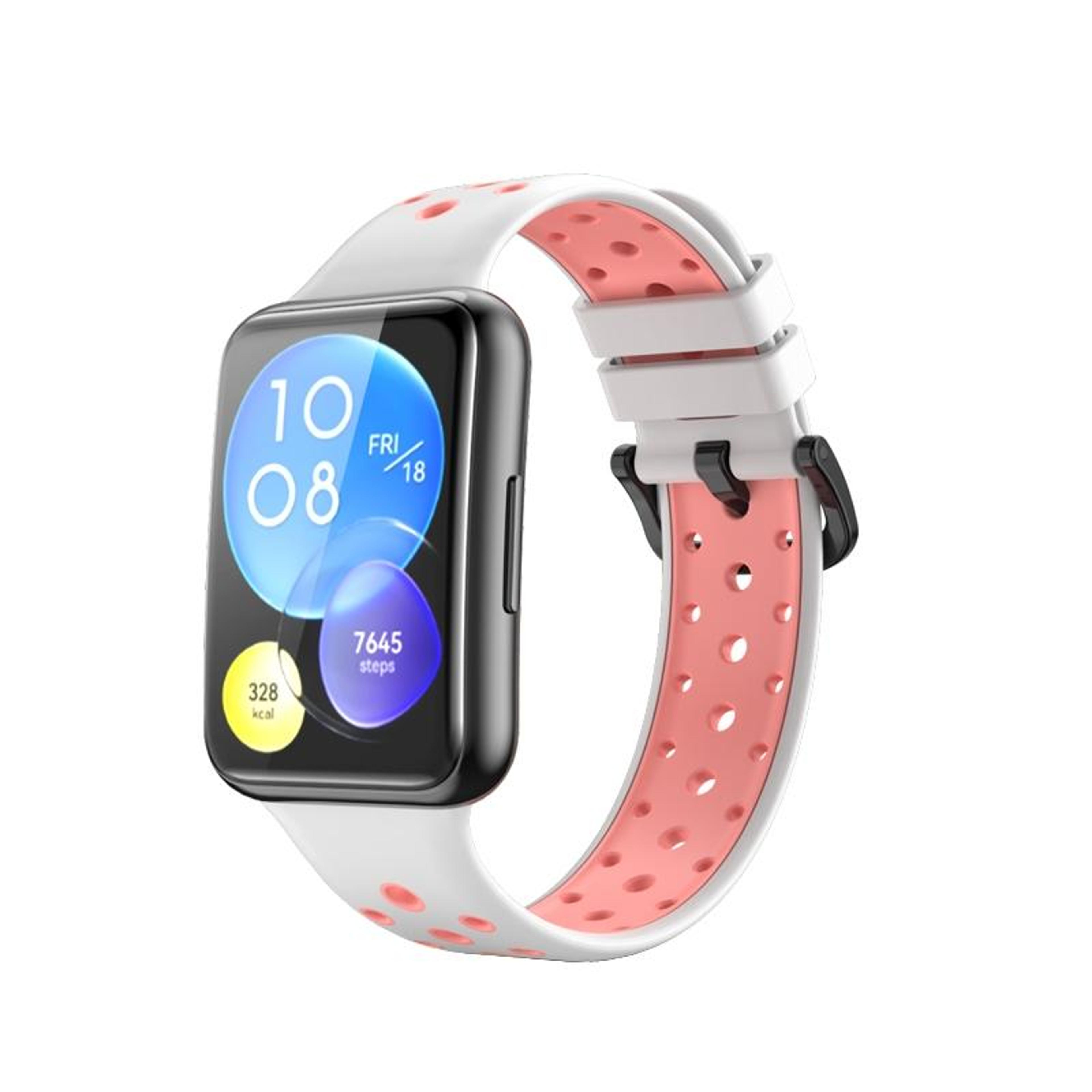 huawei watch fit 2 two color silicone watch band soft adjustable replacement strap