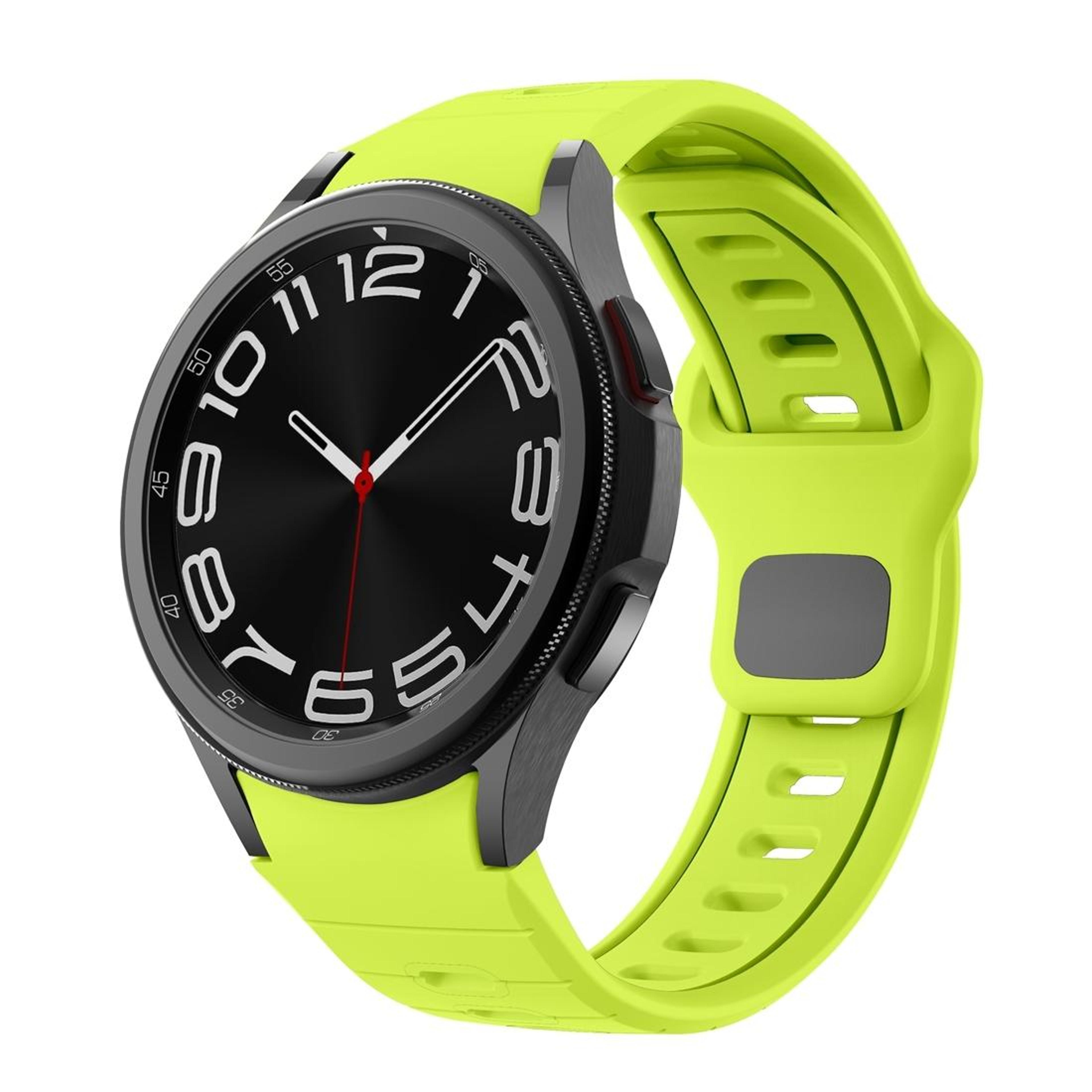 samsung galaxy watch 7 6 silicone sport watch band two color reverse buckle replacement strap