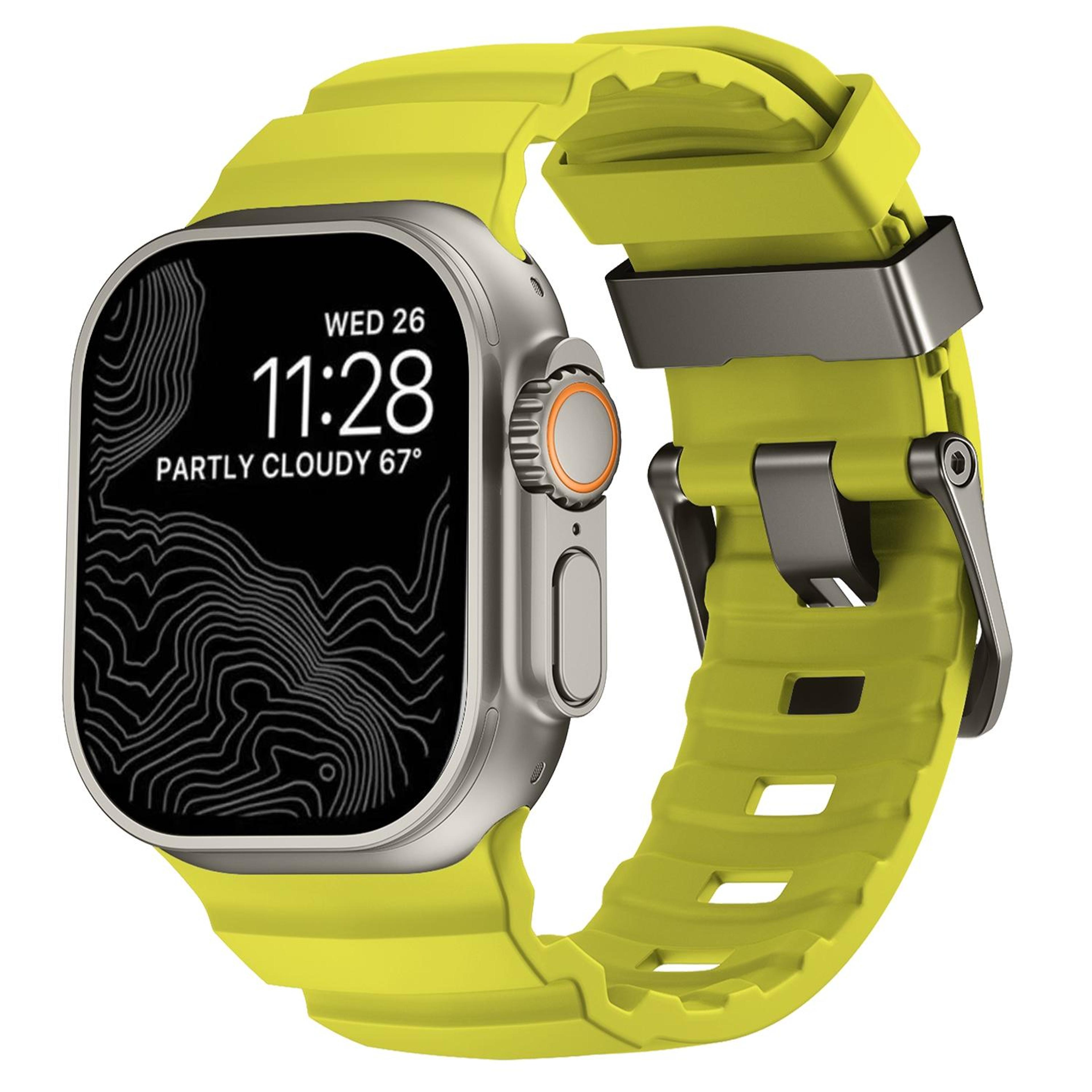 wild path apple watch band thickened silicone watch band with secure screw buckle for apple watch