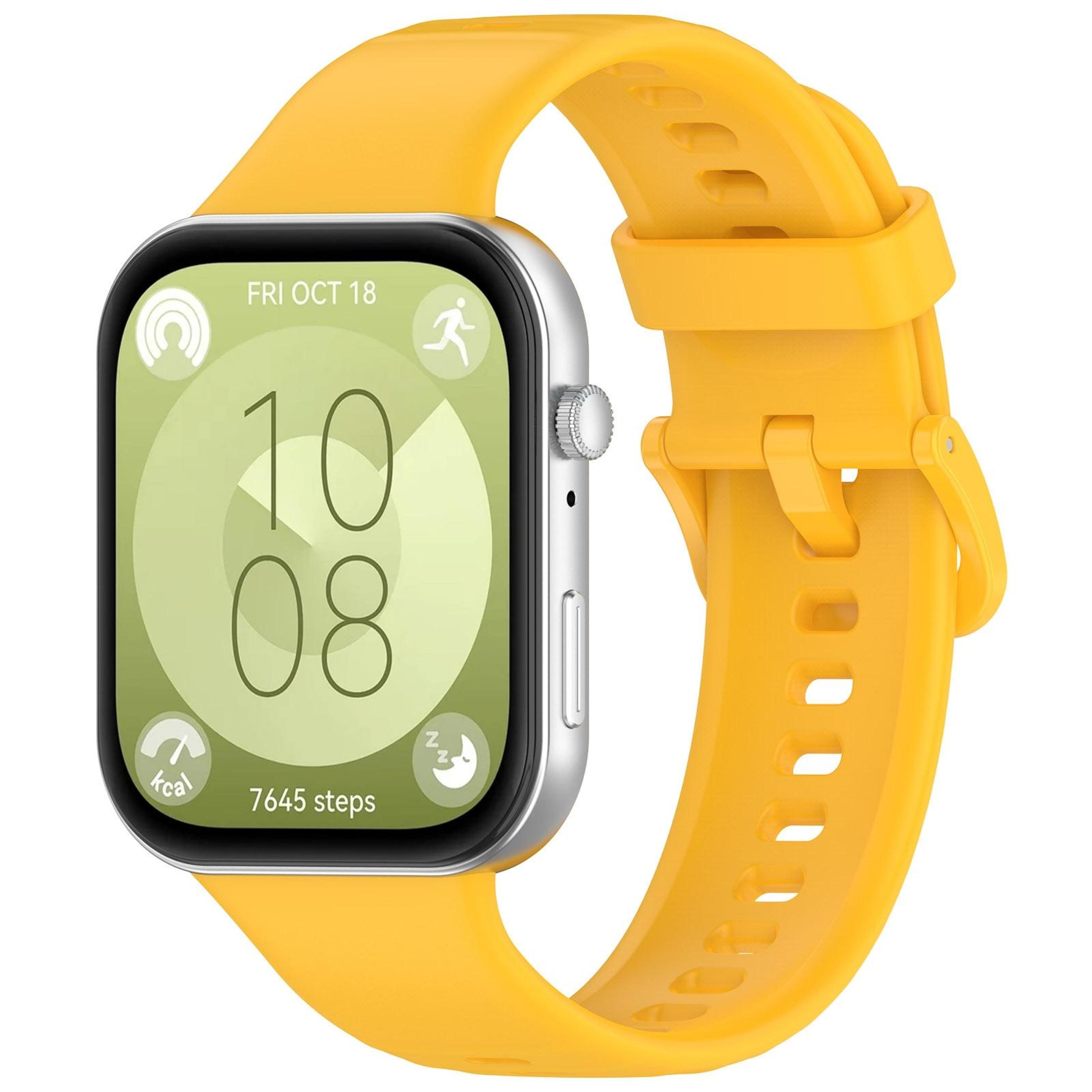 huawei watch fit 3 silicone sports watch band with colorful buckle replacement strap