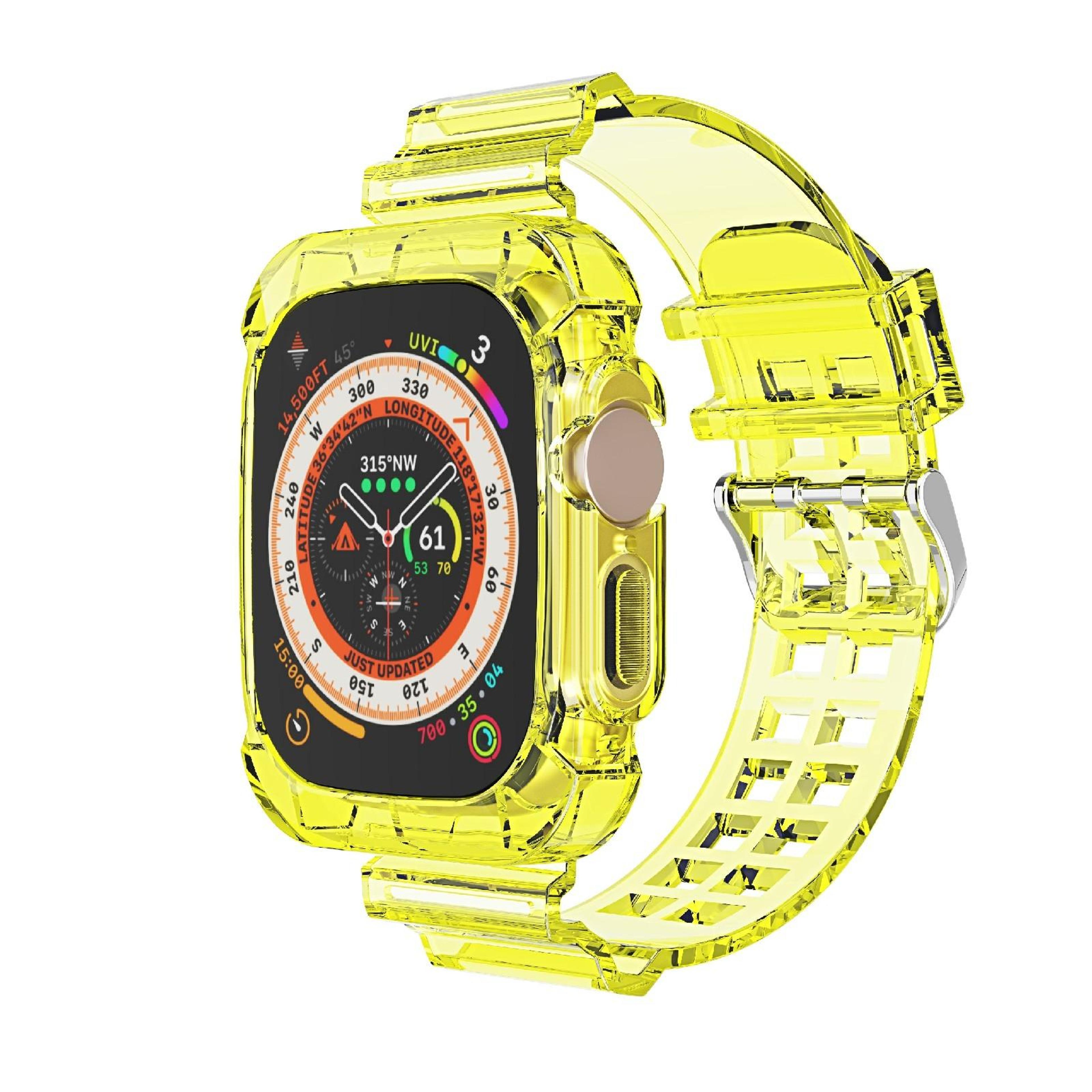 glacier apple watch ultra band transparent tpu protective replacement watch strap