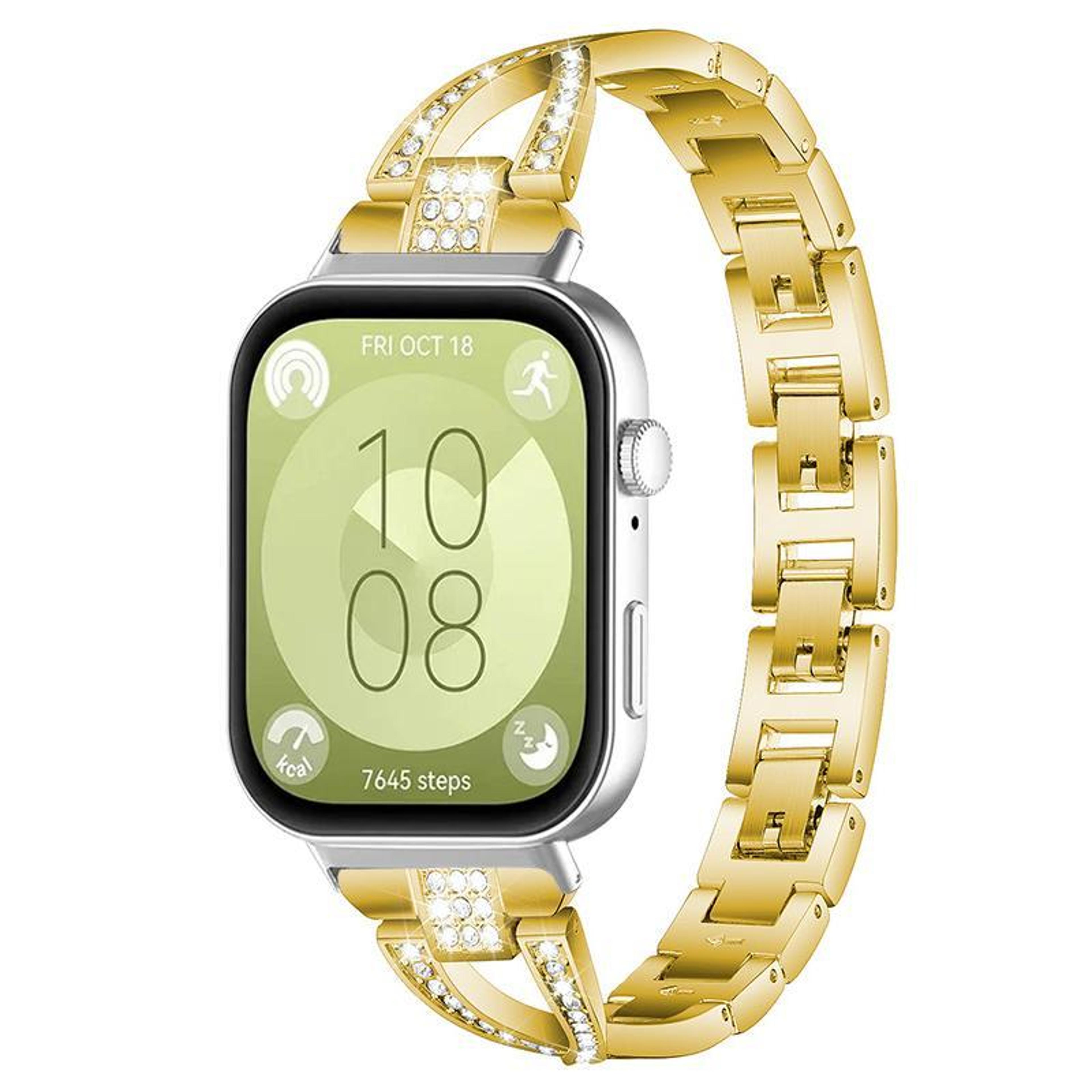 xdfind huawei watch fit 4 band x shaped diamond watch band metal replacement strap for fit4 pro and fit3