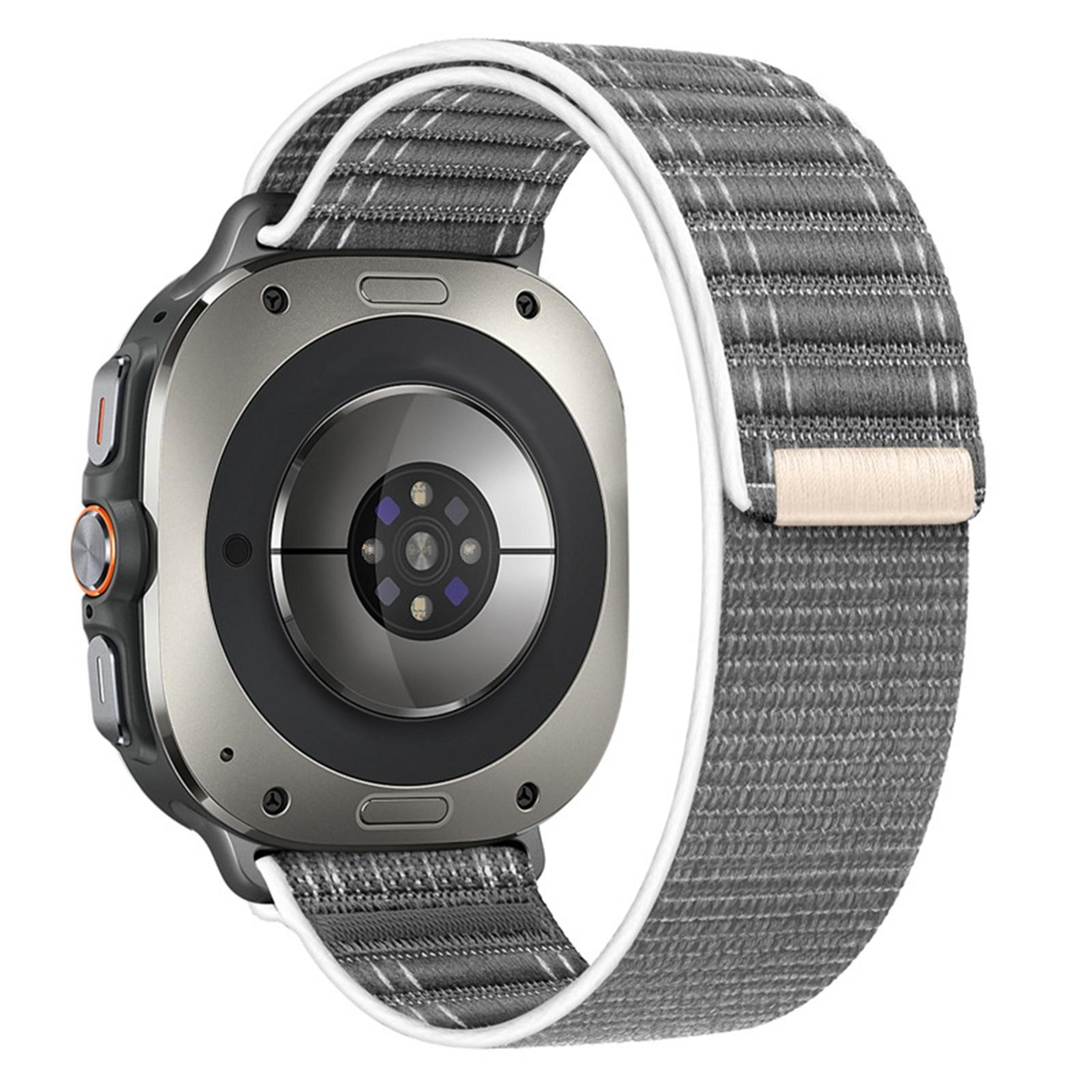 samsung galaxy watch ultra 47mm nylon watch band with sea wave texture and adjustable hook loop strap