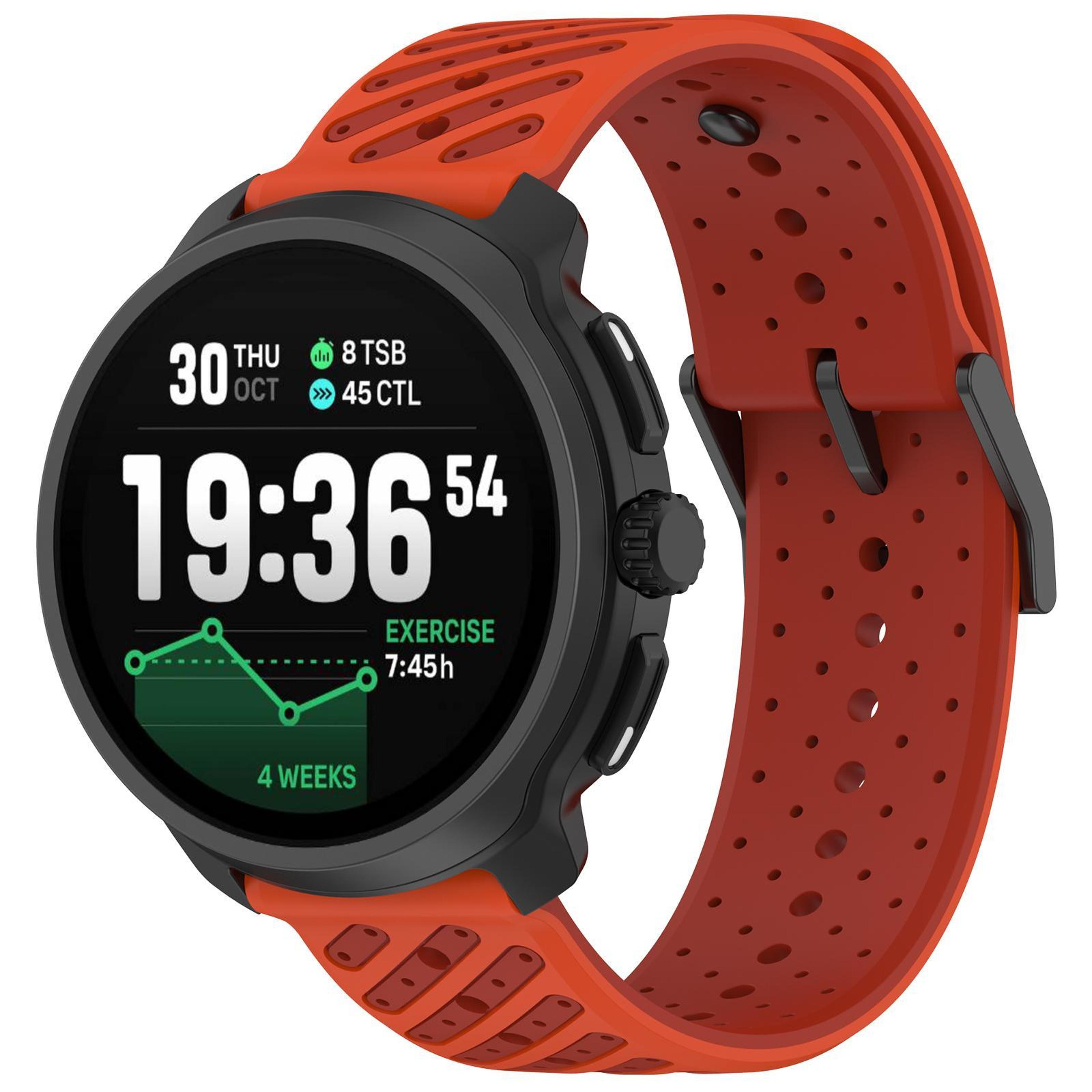 suunto race 2 silicone watch strap breathable twill texture replacement band