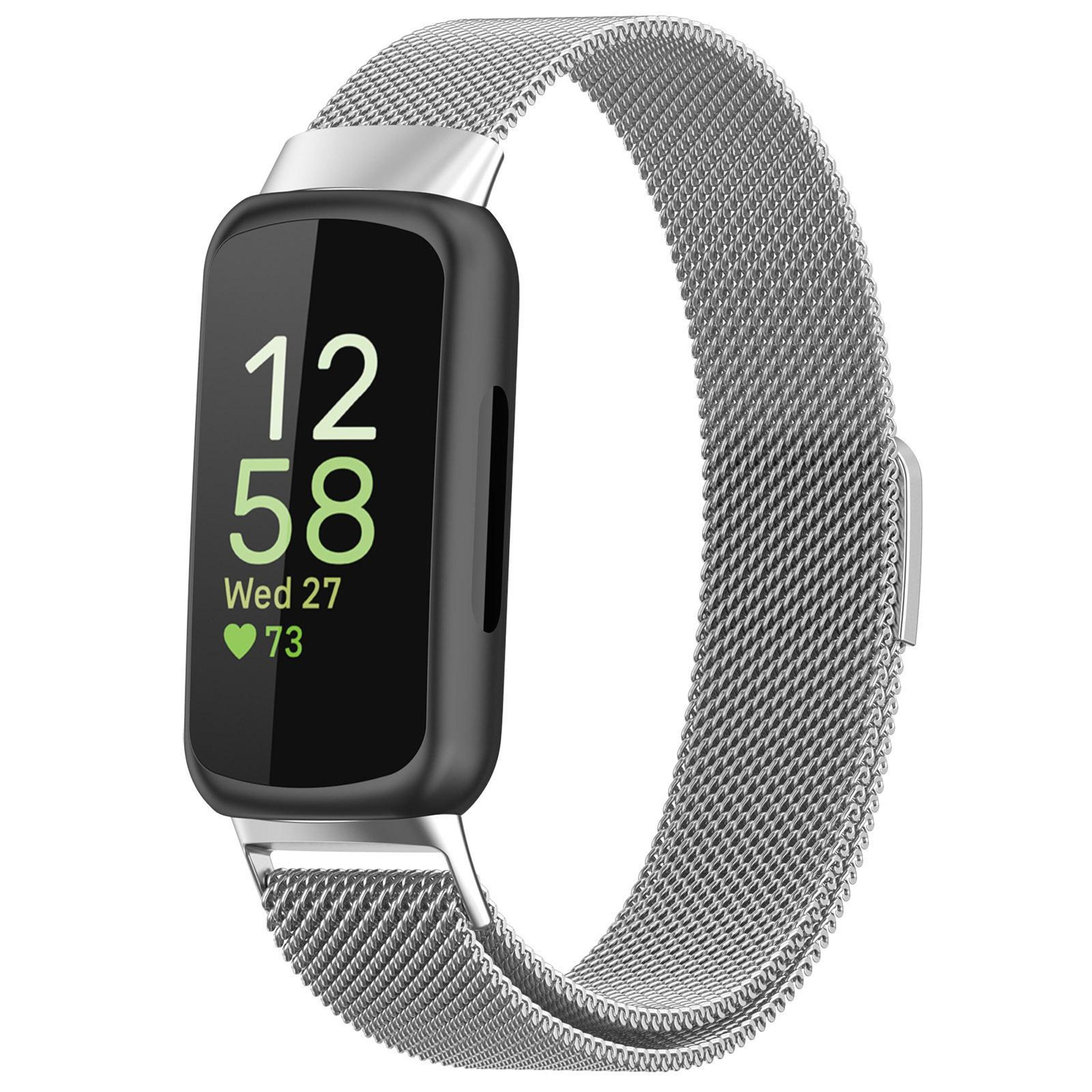fitbit inspire 3 milanese watch band magnetic metal watch strap