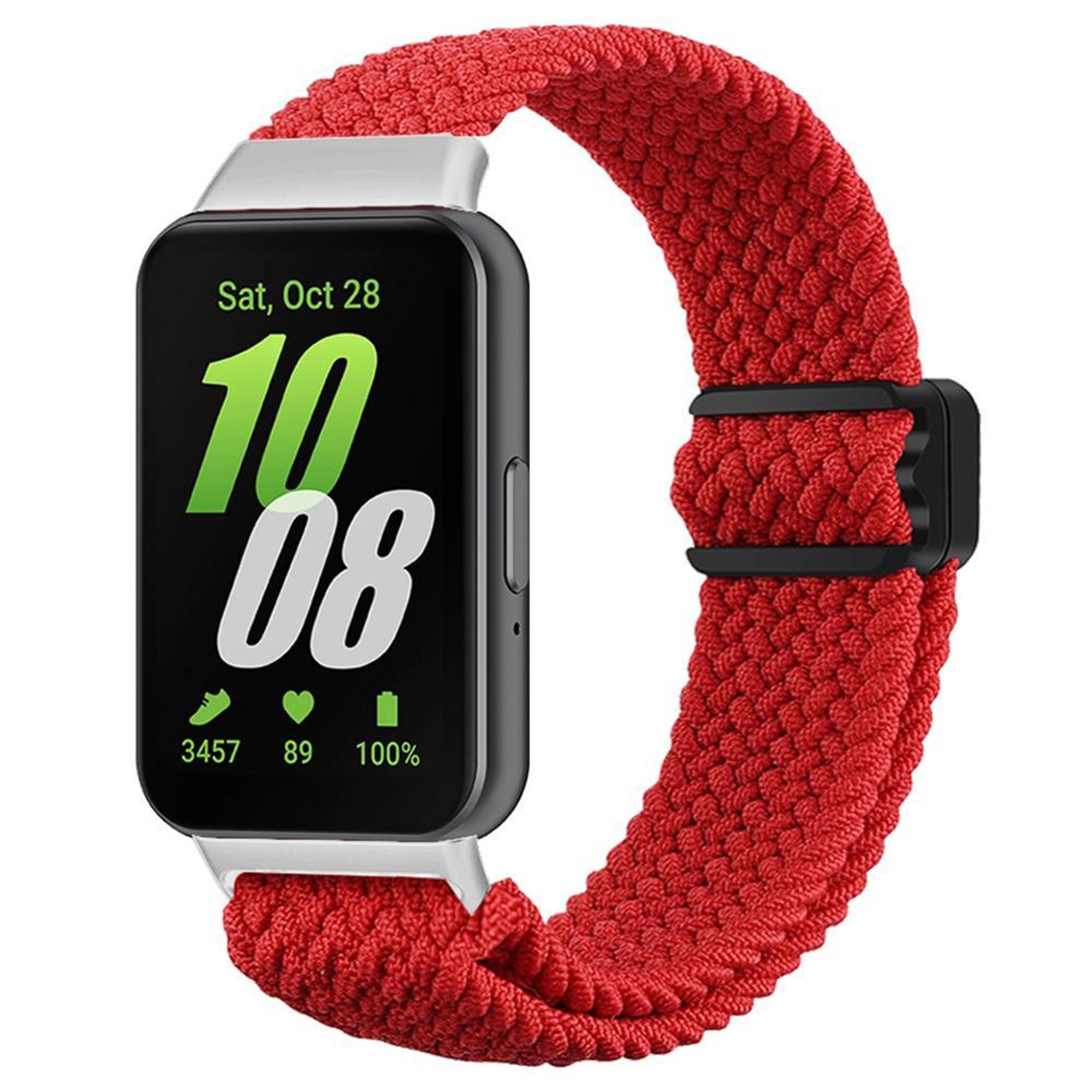 samsung galaxy fit 3 magnetic nylon watch band adjustable braided replacement strap