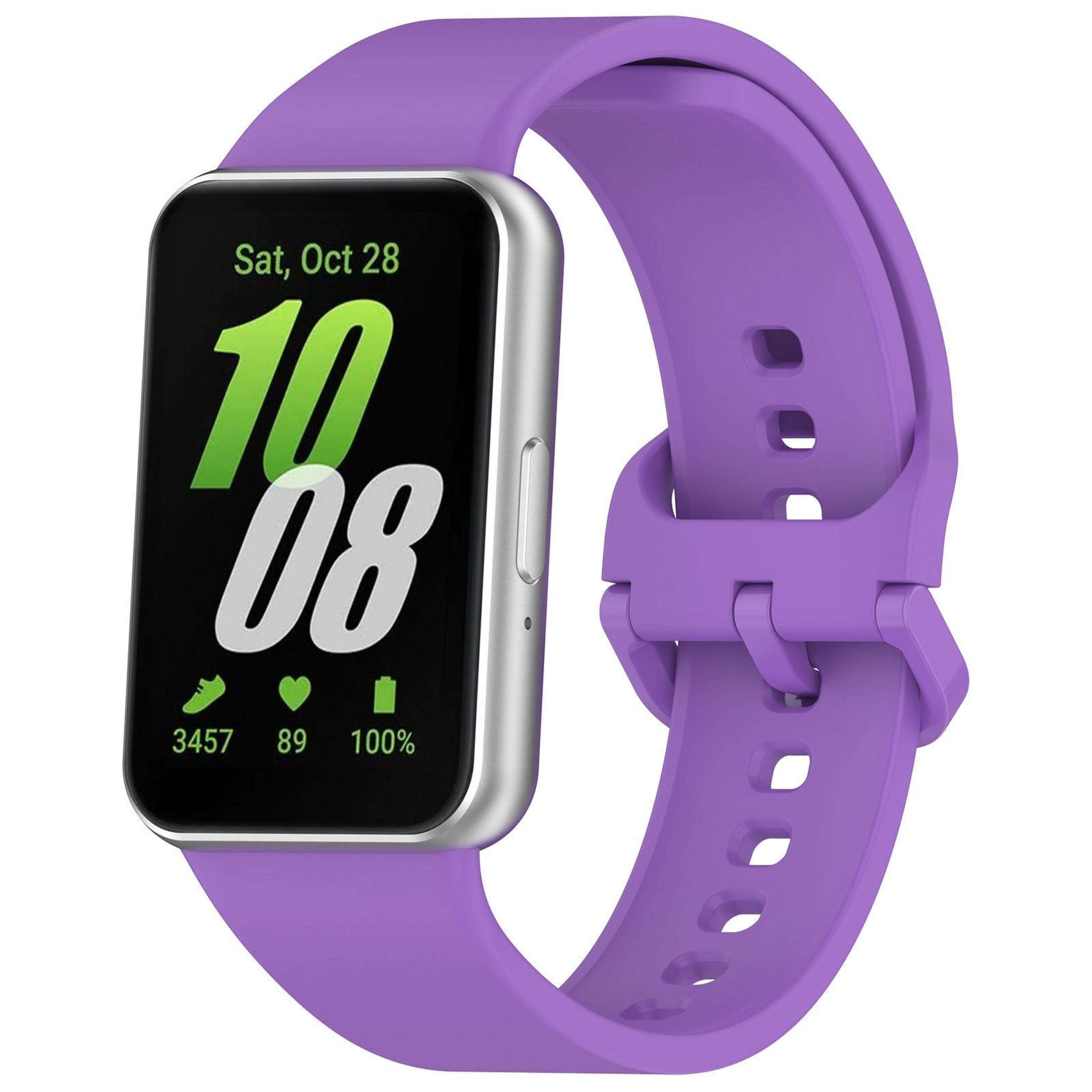 samsung galaxy fit3 silicone watch band adjustable replacement strap with colorful buckle