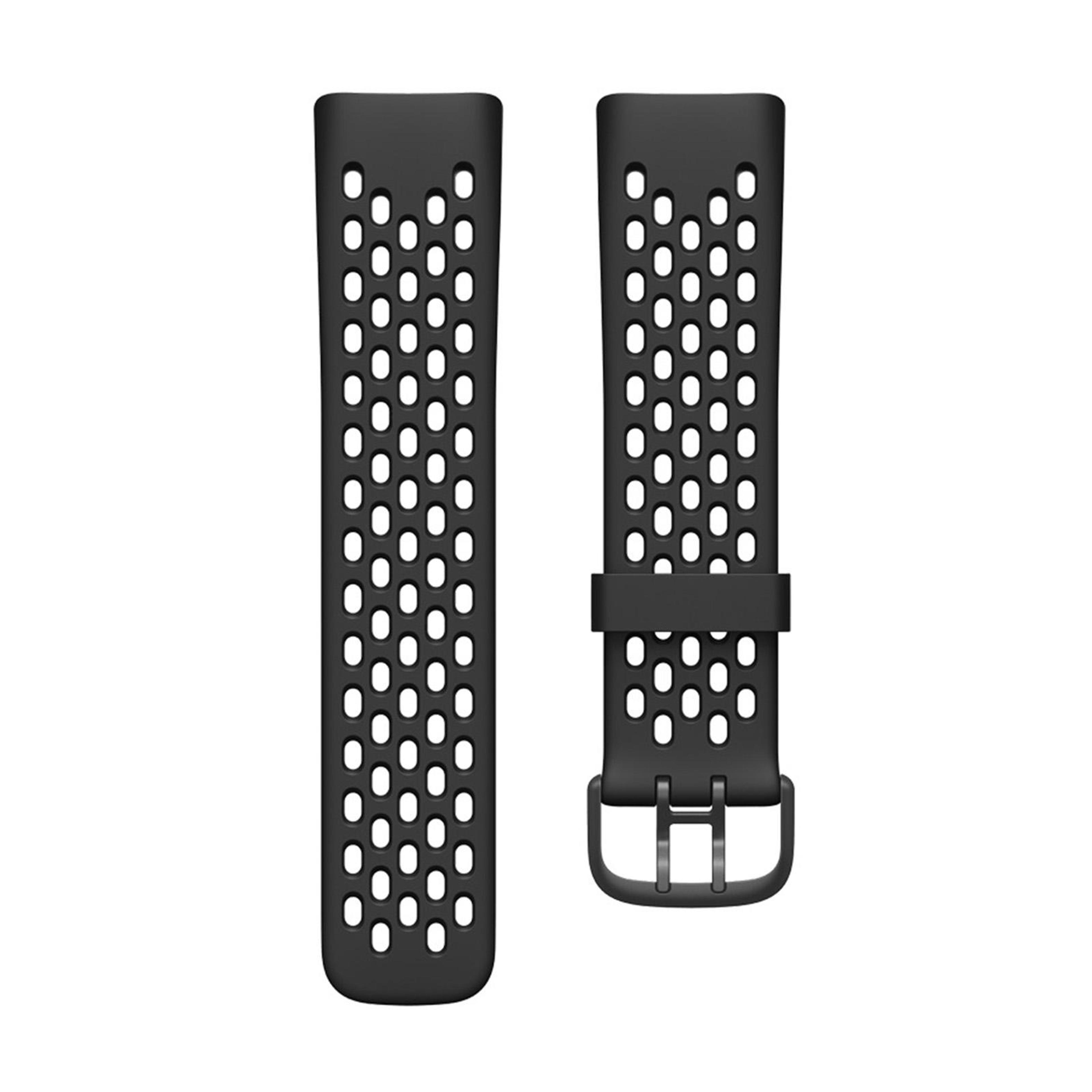 fitbit charge 5 silicone watch band breathable sport replacement strap with ventilated design