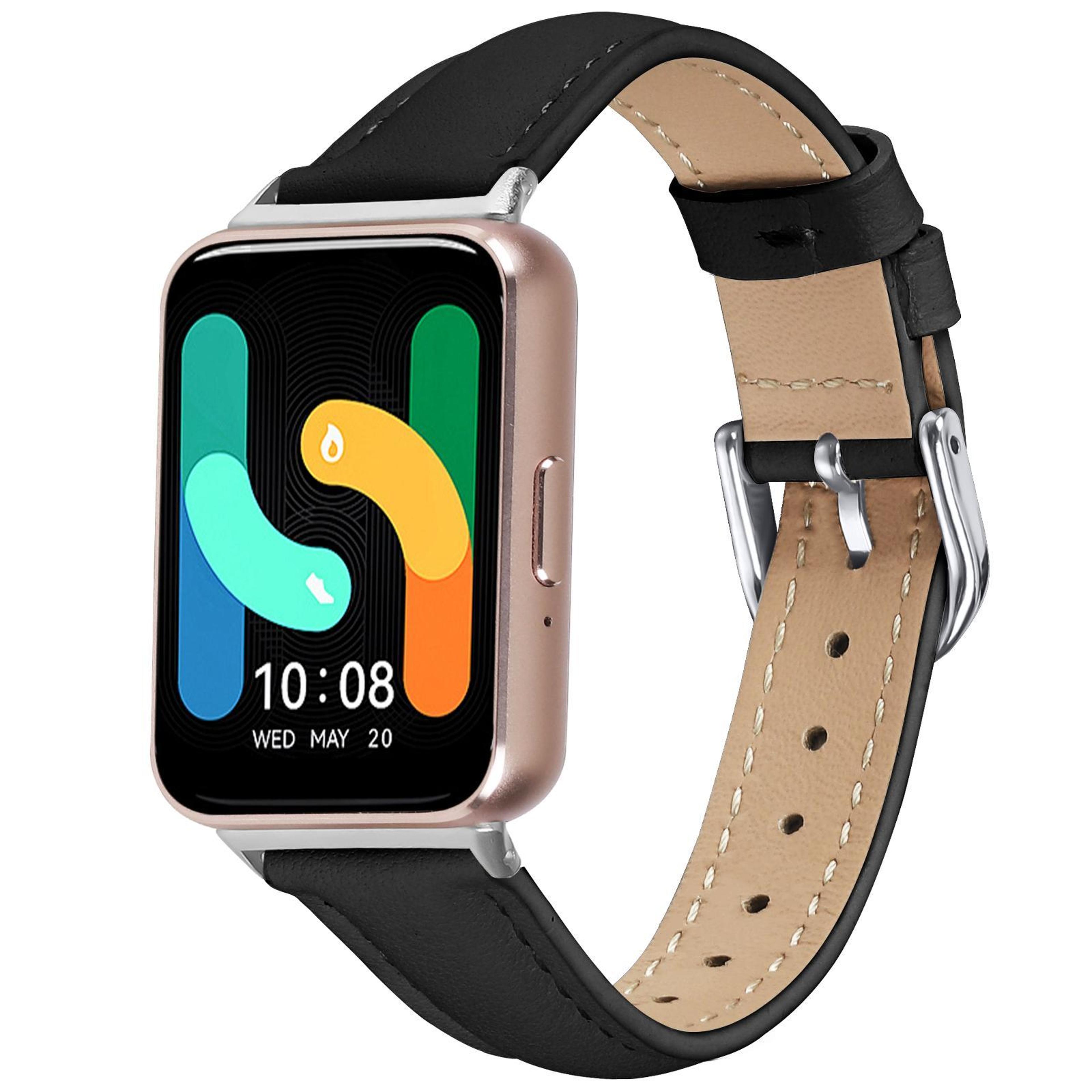 samsung galaxy fit3 genuine leather watch band slim adjustable replacement strap