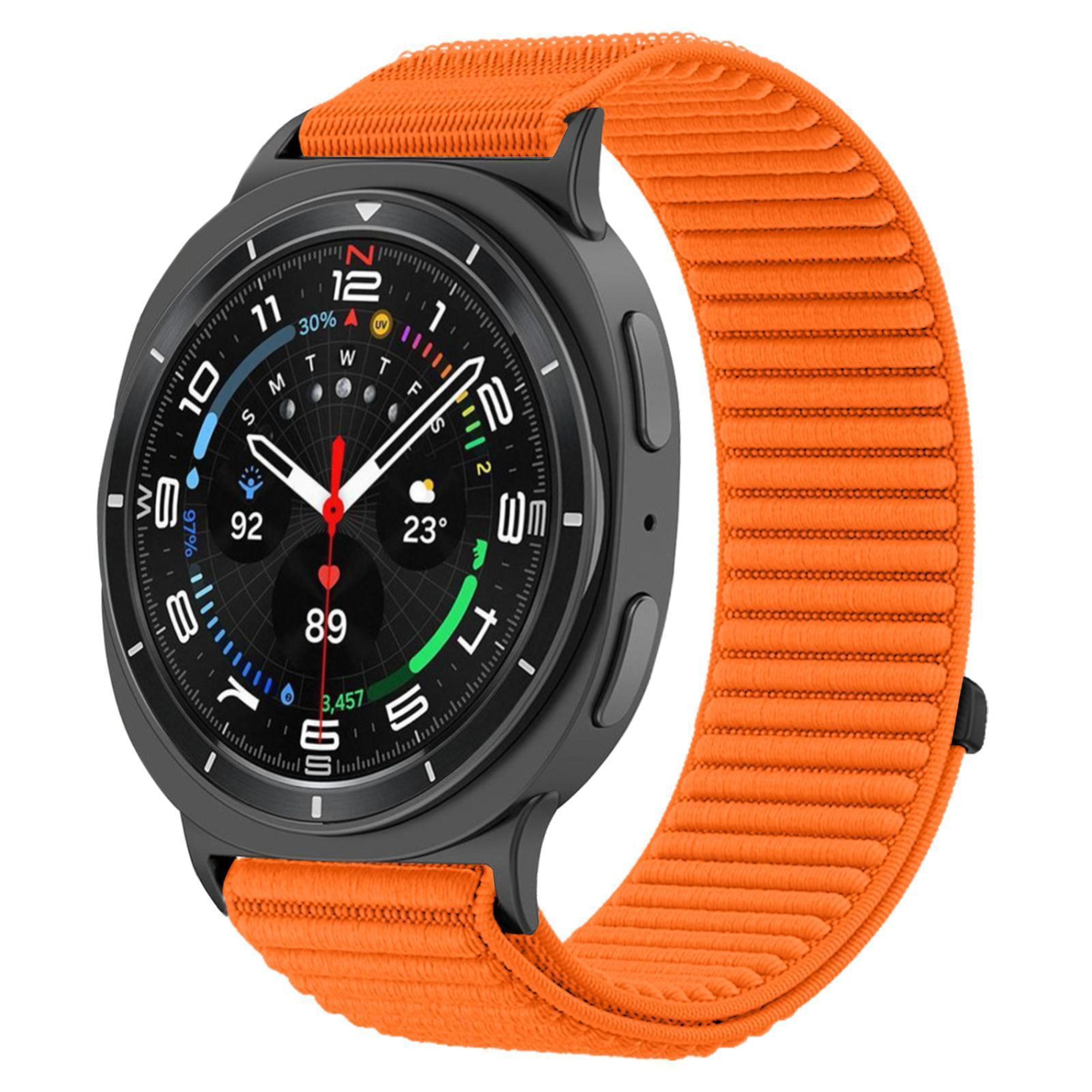 xdfind samsung galaxy watch 8 band woven nylon hook and loop adjustable strap for galaxy watch 8 & 8 classic