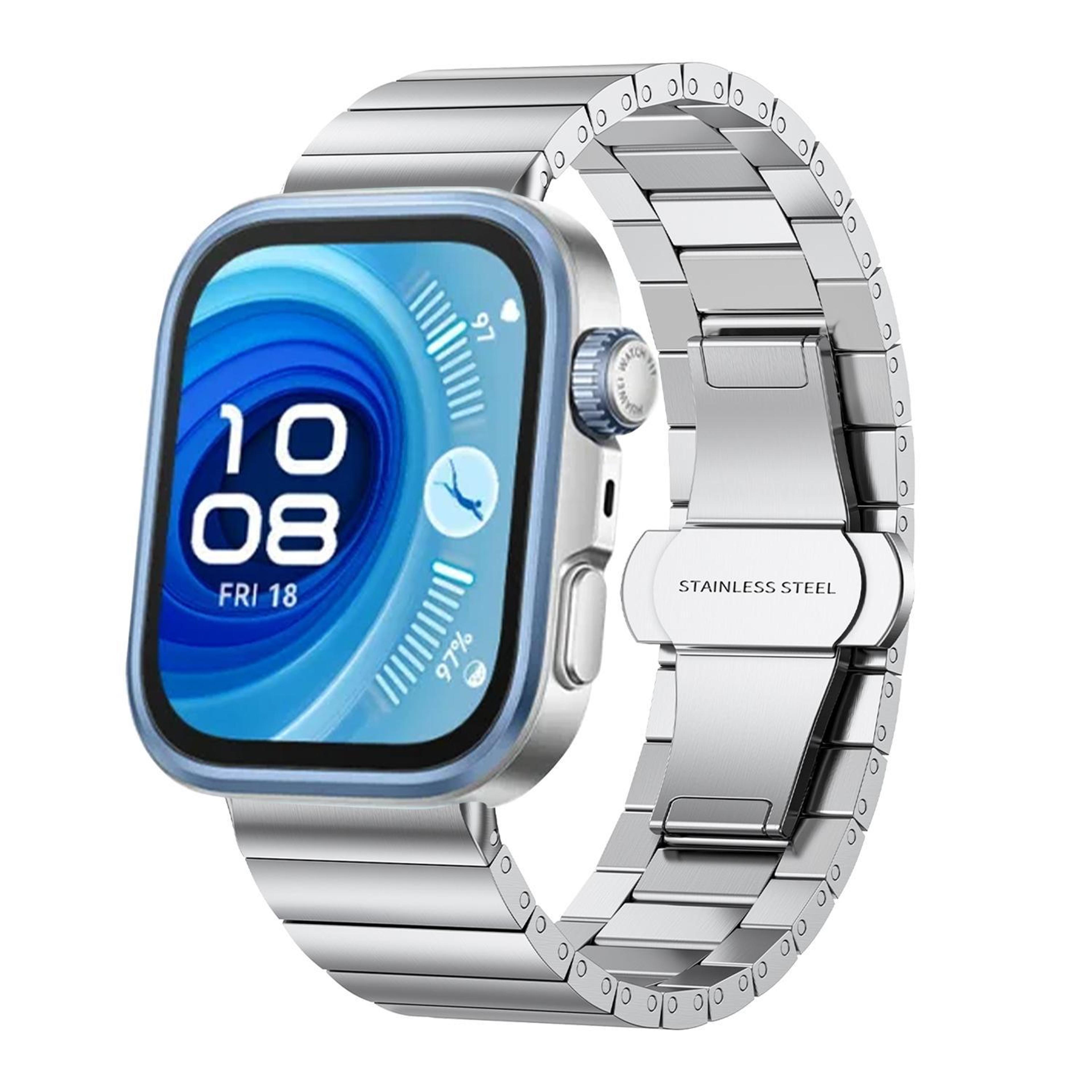 huawei watch fit 5 band stainless steel bamboo style replacement watch band for watch fit 5 pro 4 4 pro
