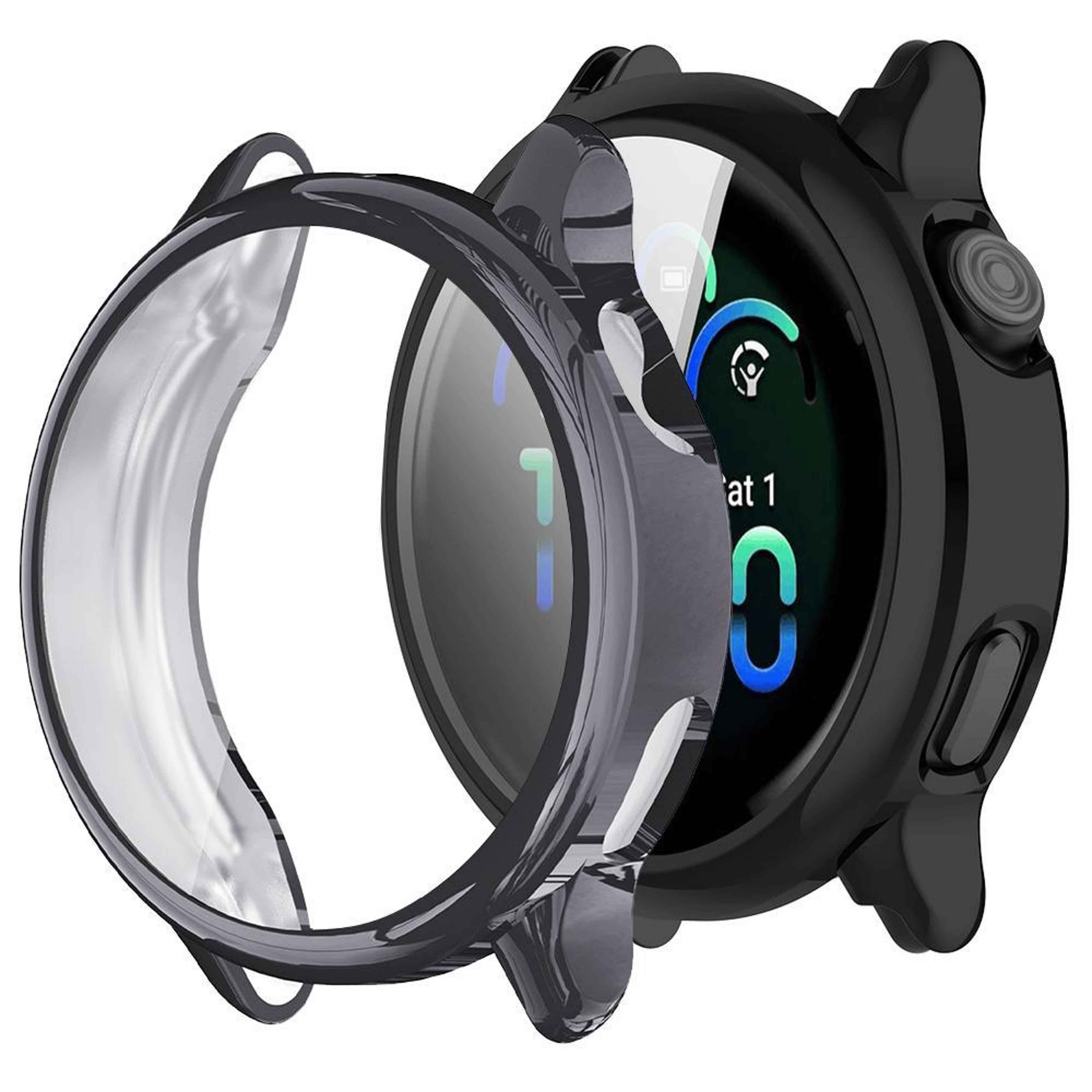 garmin vivoactive 6 tpu watch cover with tempered glass screen protector electroplated protective case