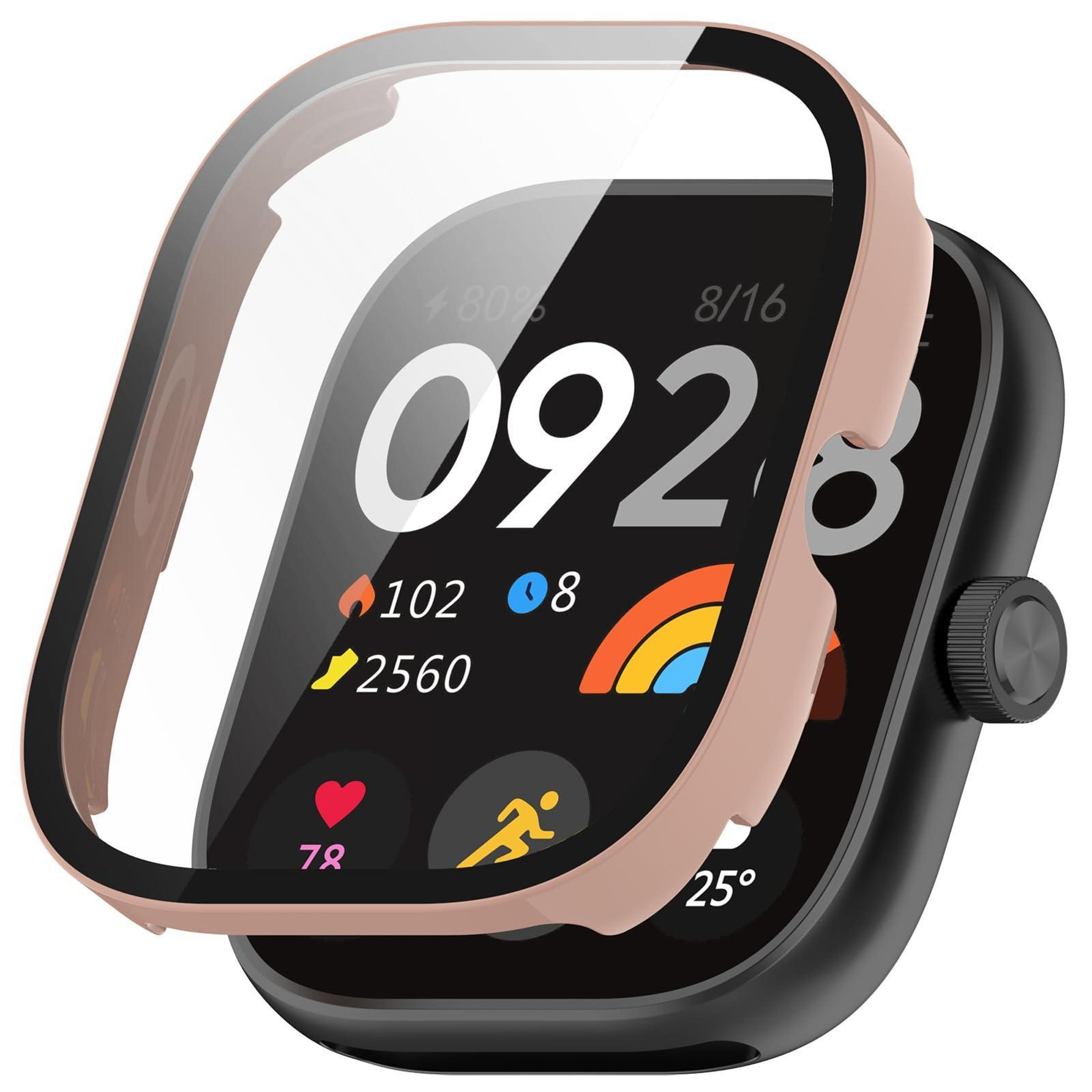 redmi watch 4 protective case with tempered glass screen protector pc full coverage cover