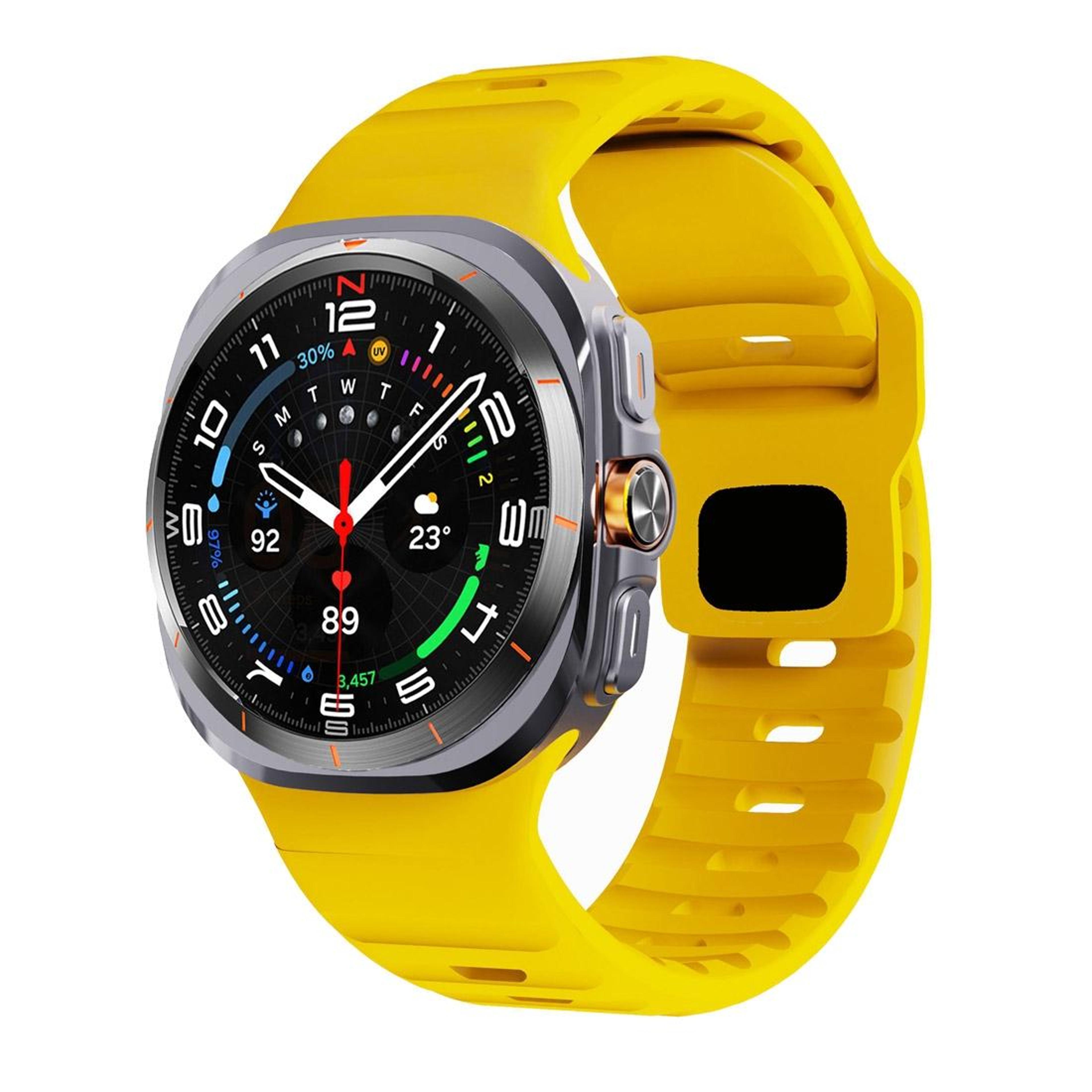 samsung galaxy watch ultra band 47mm wave texture silicone watch strap with reverse buckle