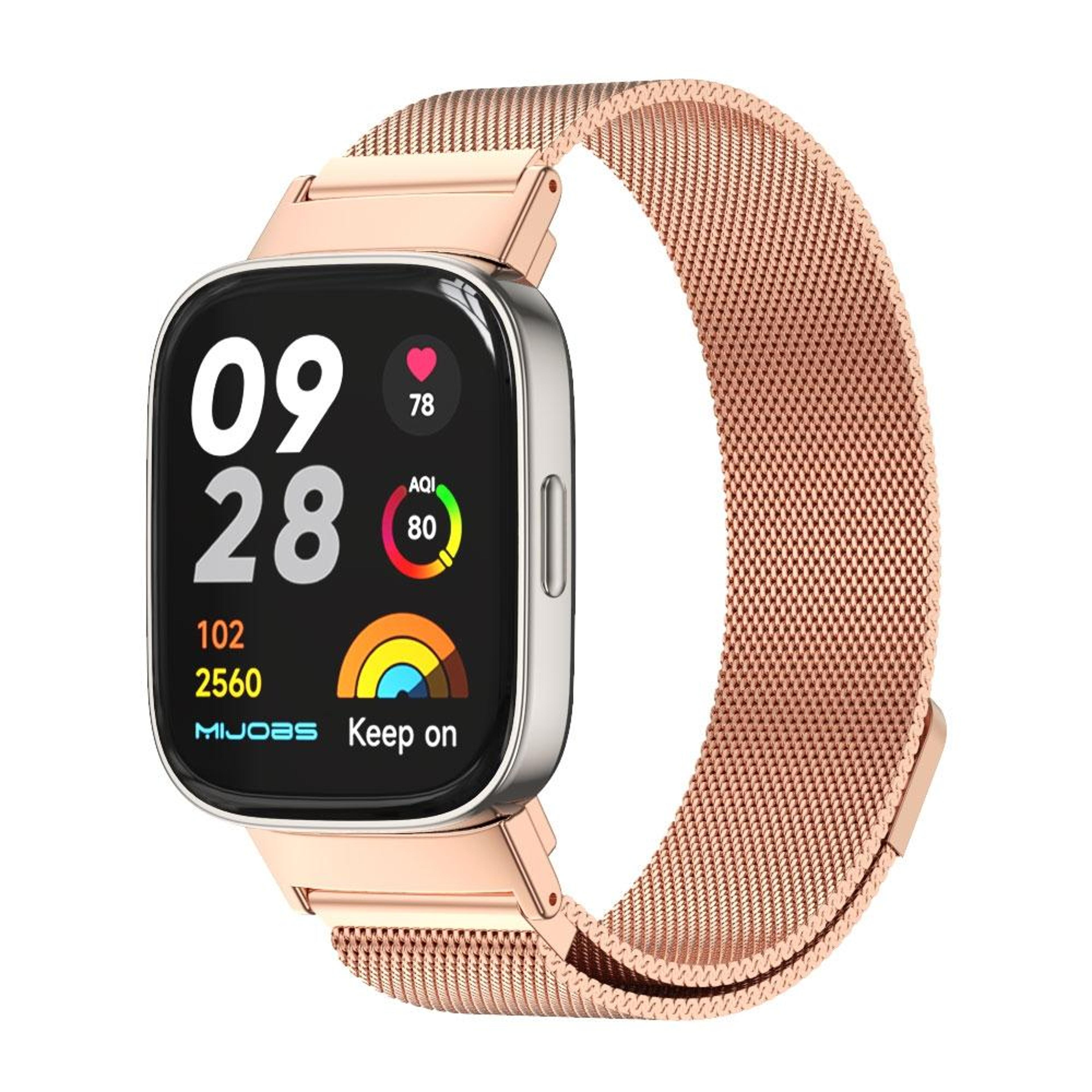 mijobs milan magnetic stainless steel watch band for redmi watch 3 adjustable mesh replacement strap