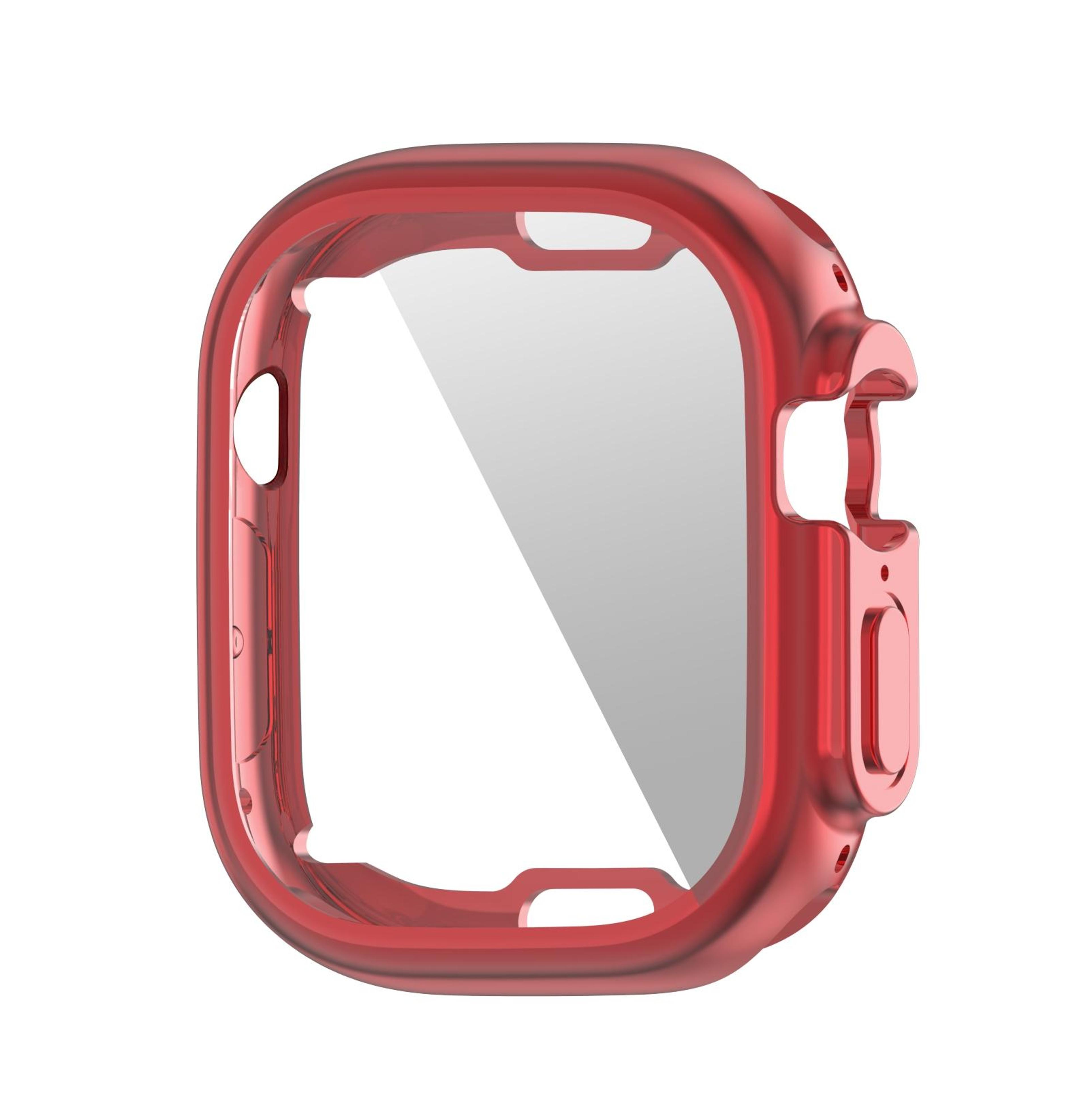 apple watch ultra 49mm tpu watch case with pet screen protector full protective cover