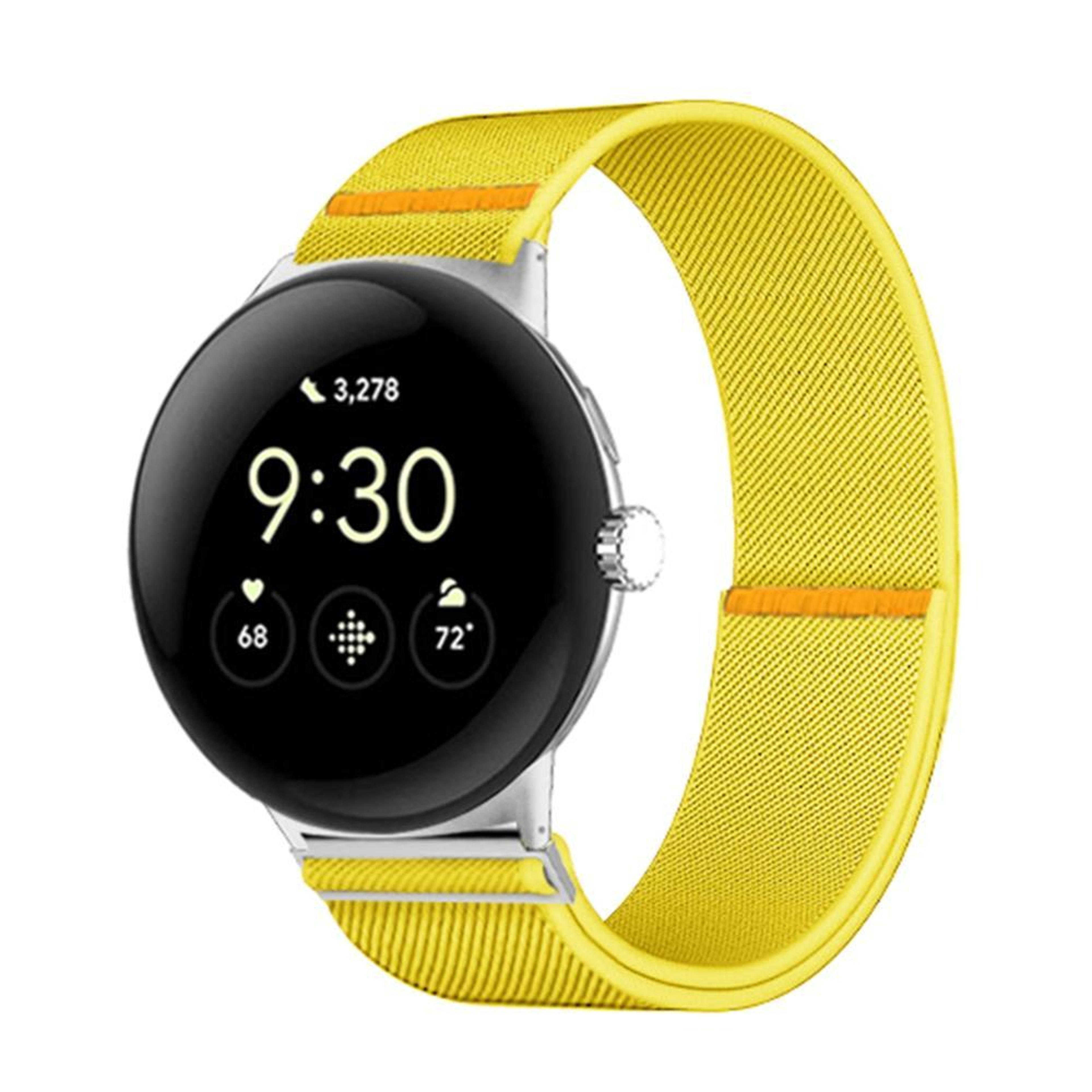 google pixel watch 4 45mm adjustable elastic nylon watch band for watch 3 soft single loop strap