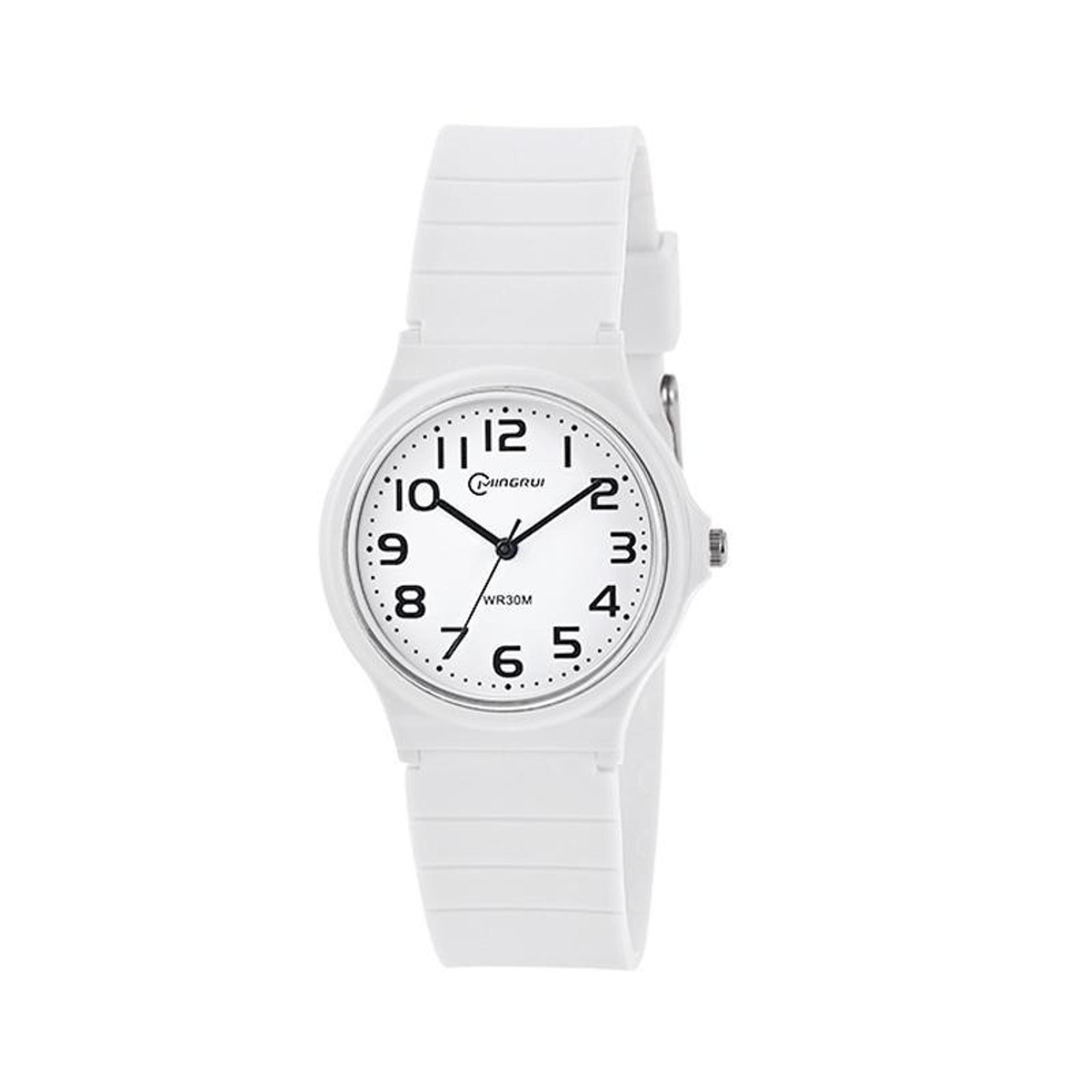 mingrui student analog watch waterproof quartz watch for boys girls with silent movement