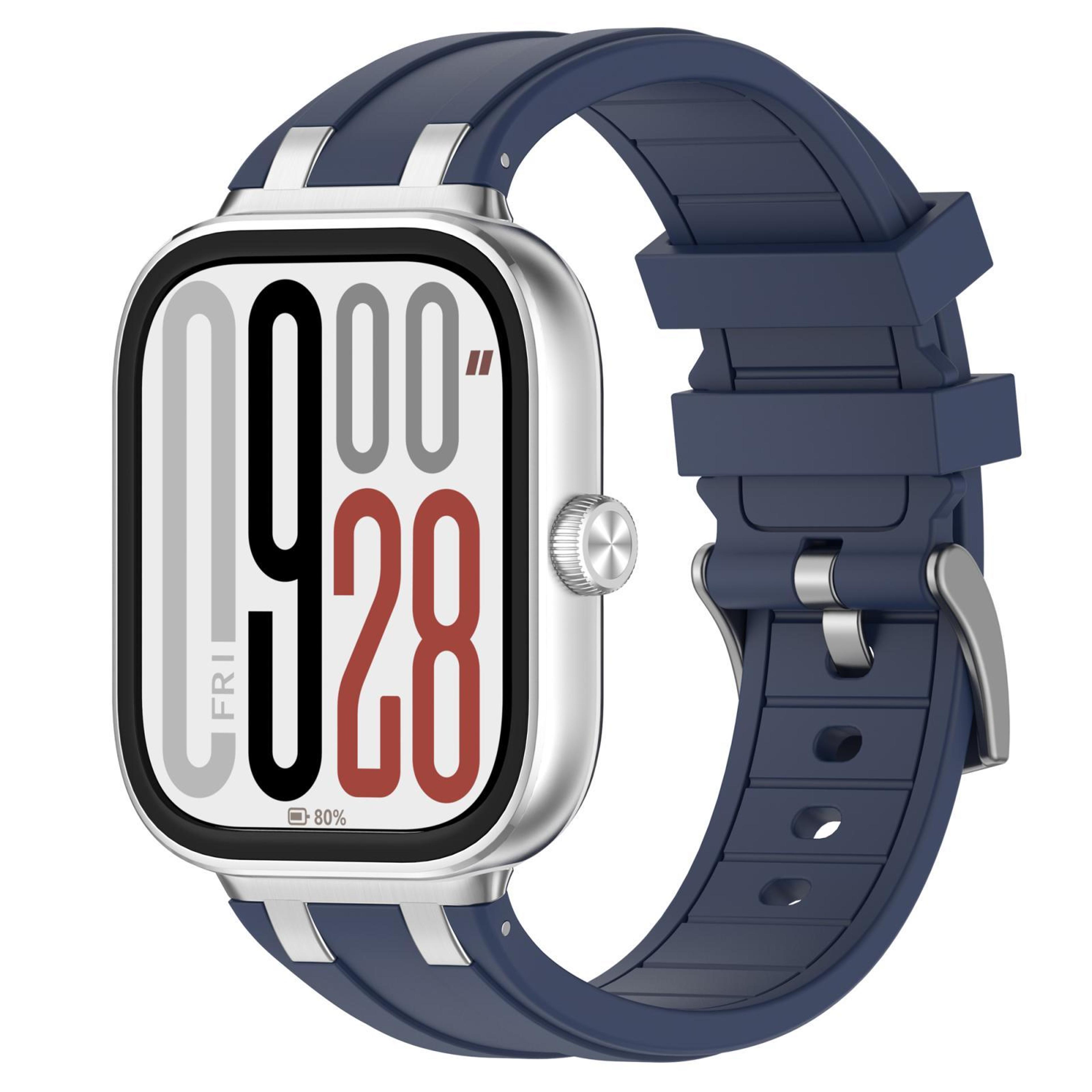 xiaomi band 10 pro silicone watch band with silver metal connector for redmi watch 6 5 4