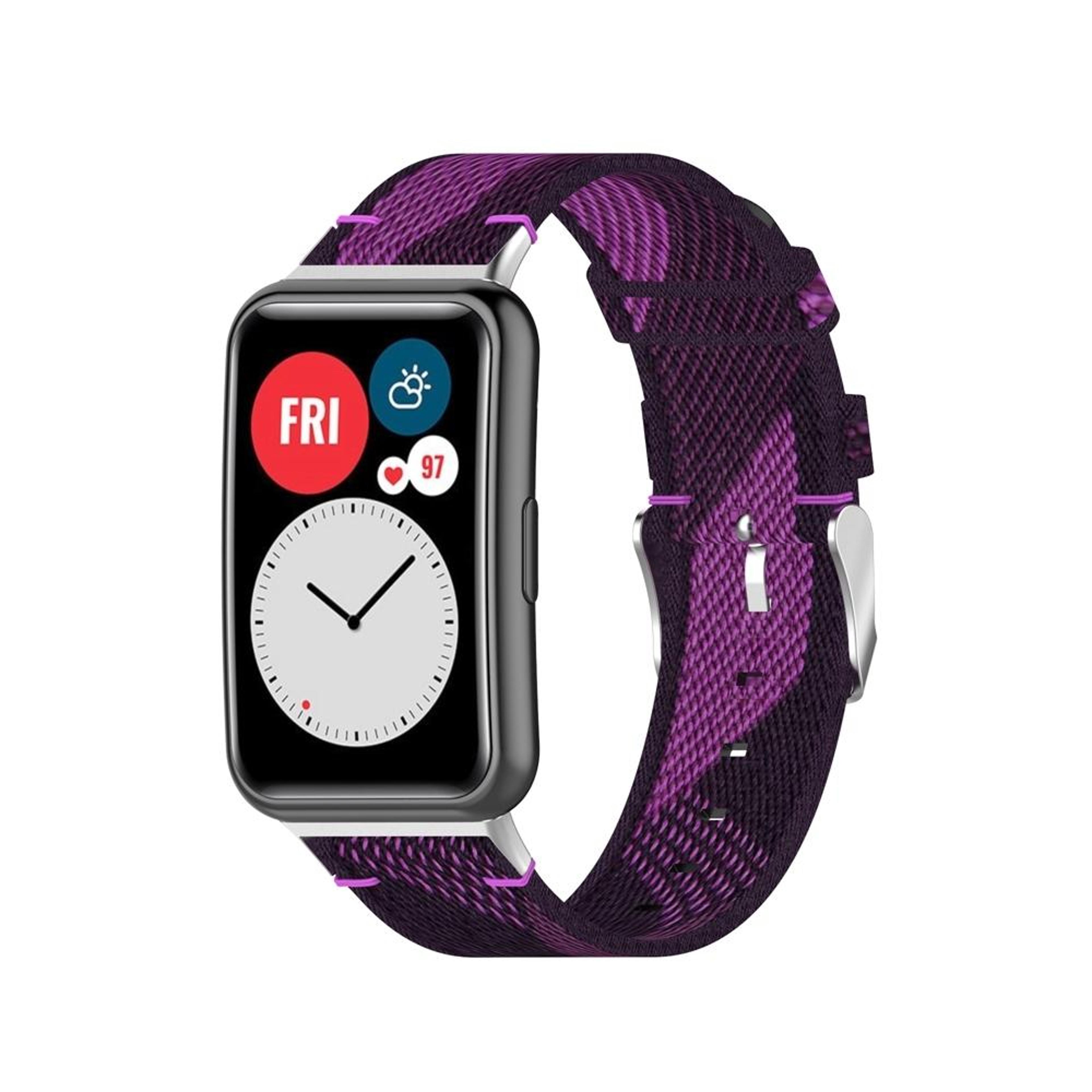 huawei watch fit nylon braided watch band adjustable soft replacement strap