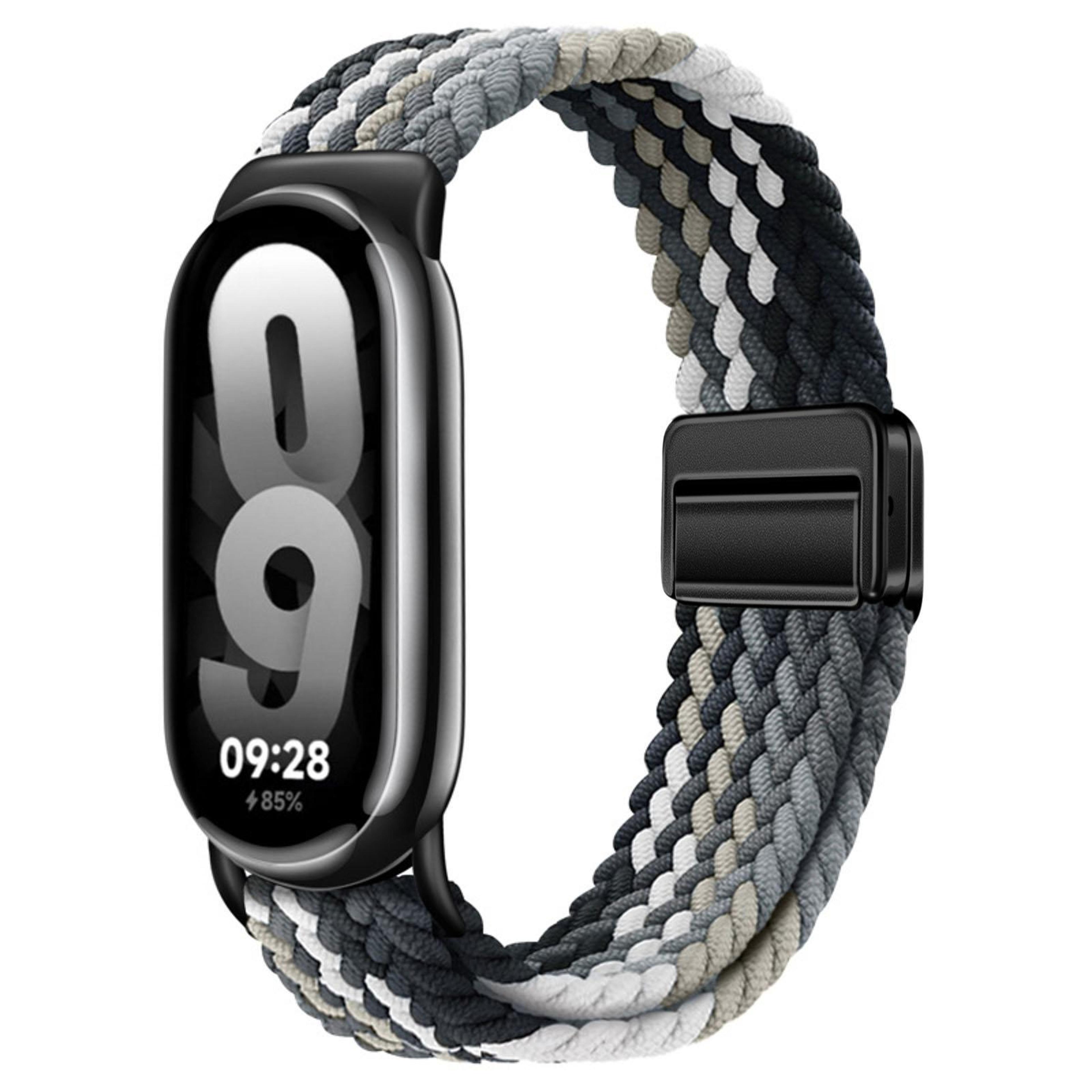 xiaomi smart band 10 9 8 braided nylon watch band with magnetic buckle adjustable replacement strap