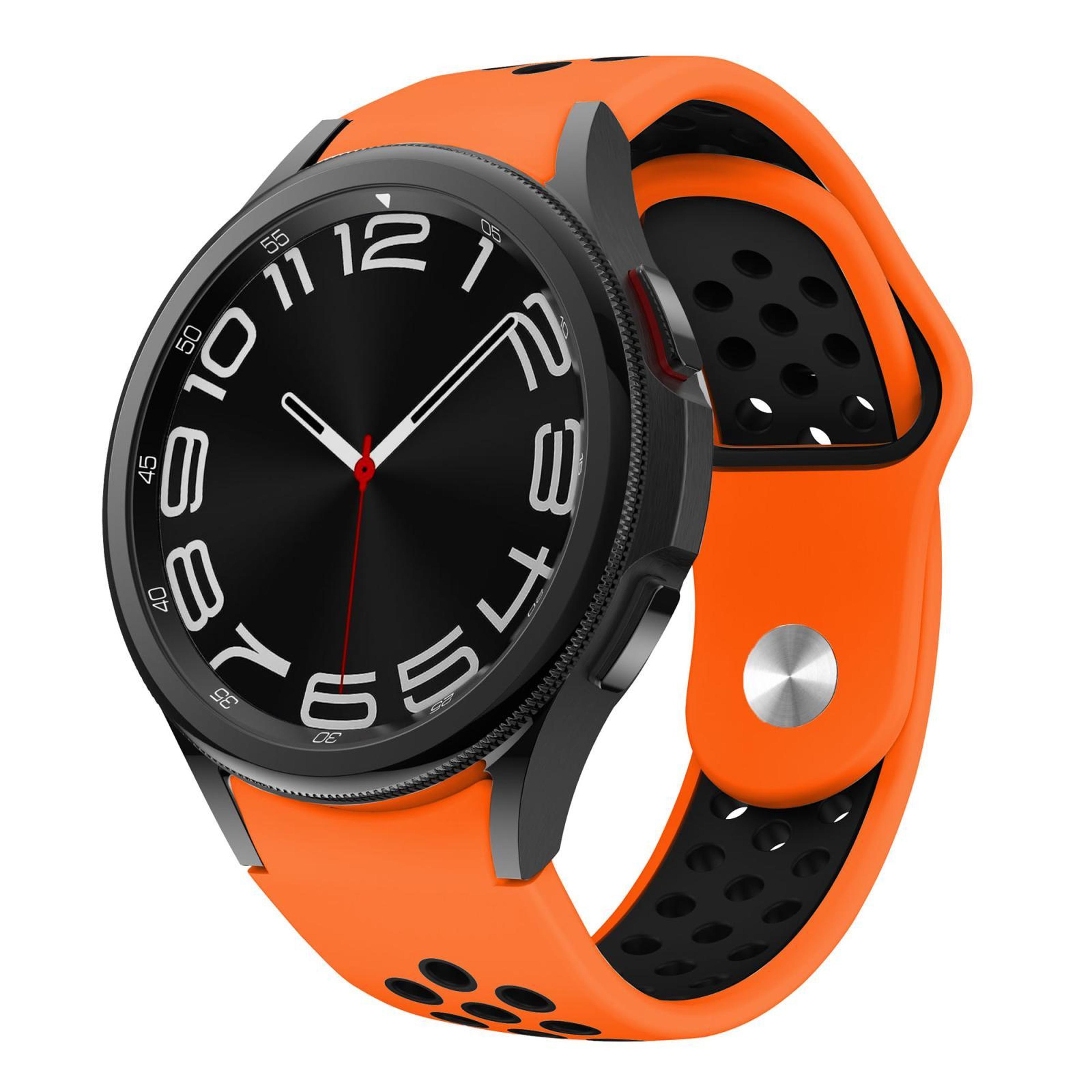 samsung galaxy silicone watch band with two tone reverse buckle for galaxy watch fe 7 6 5 4