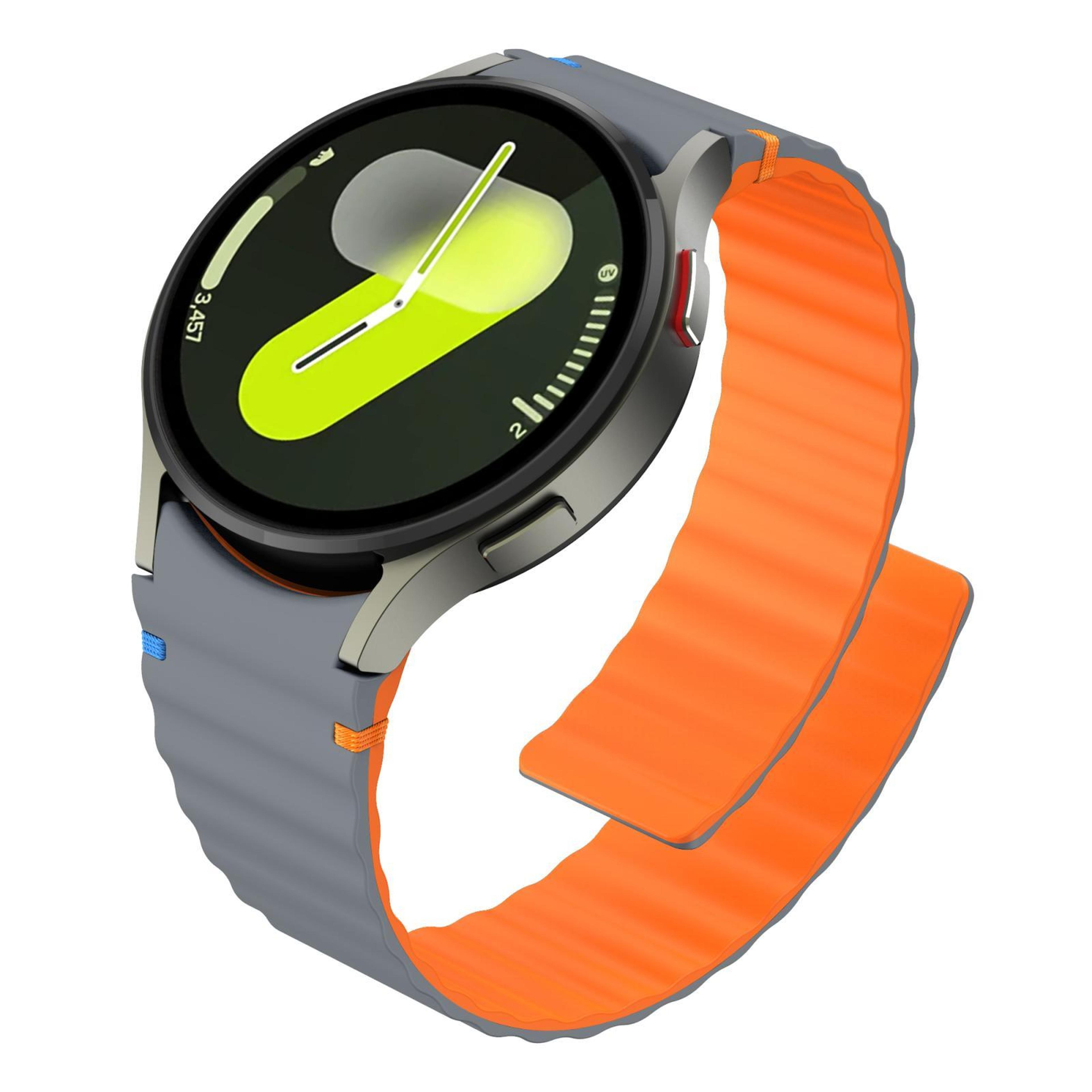 samsung galaxy watch magnetic silicone watch band wavy grain replacement strap for galaxy watch 7 6 5 4