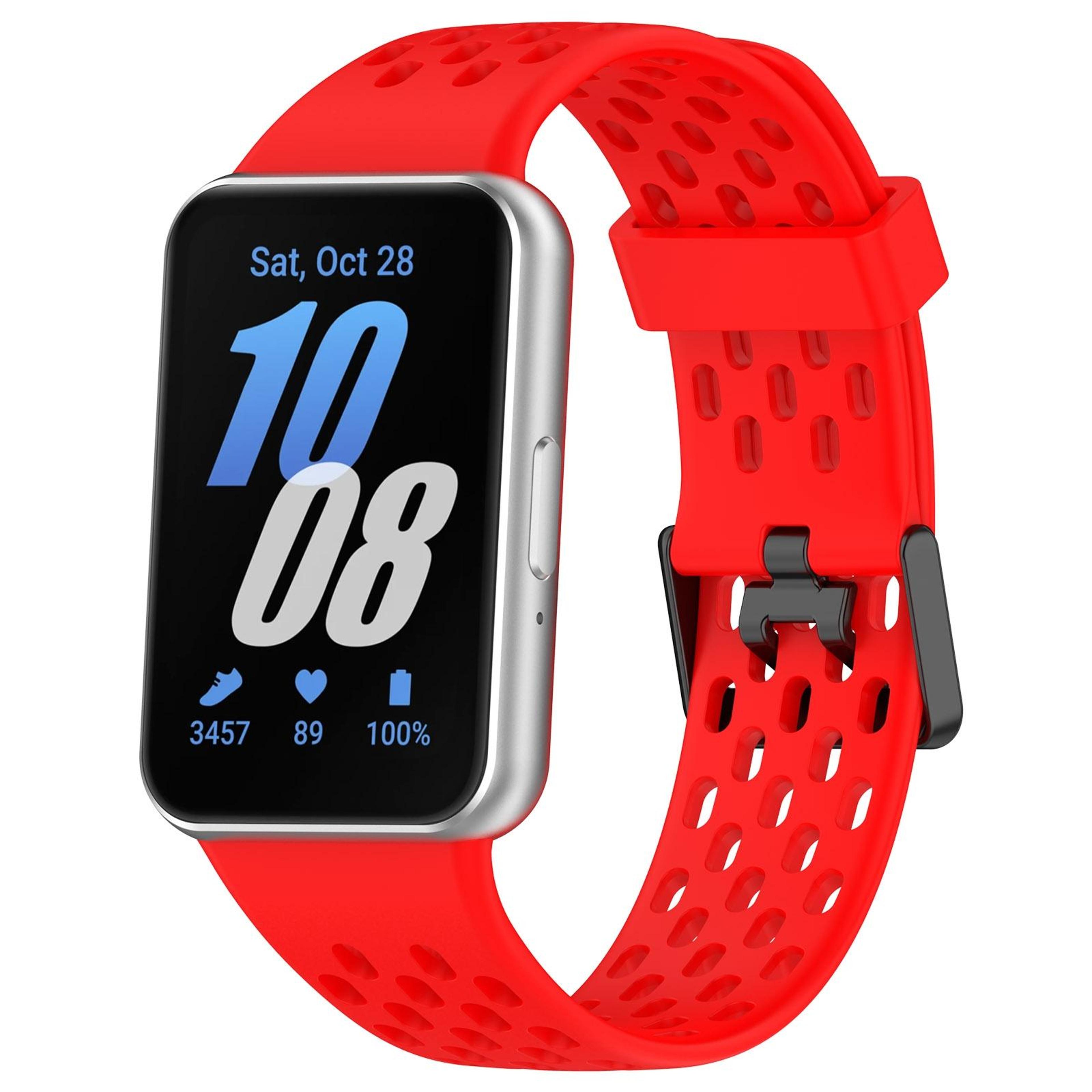 samsung galaxy fit 3 silicone watch band dual buckle adjustable sport replacement strap