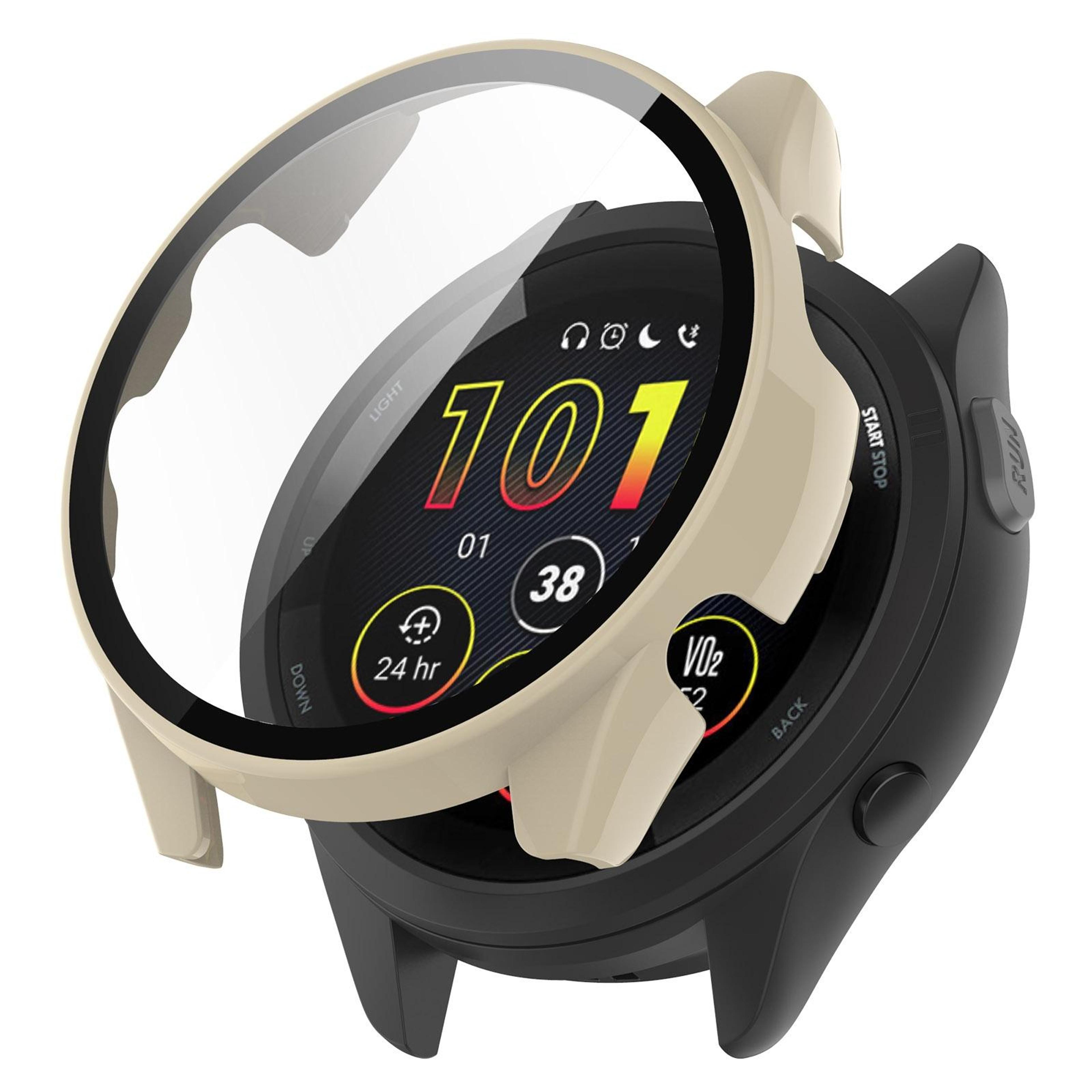 garmin forerunner 165 165 music protective case with tempered glass screen protector full coverage