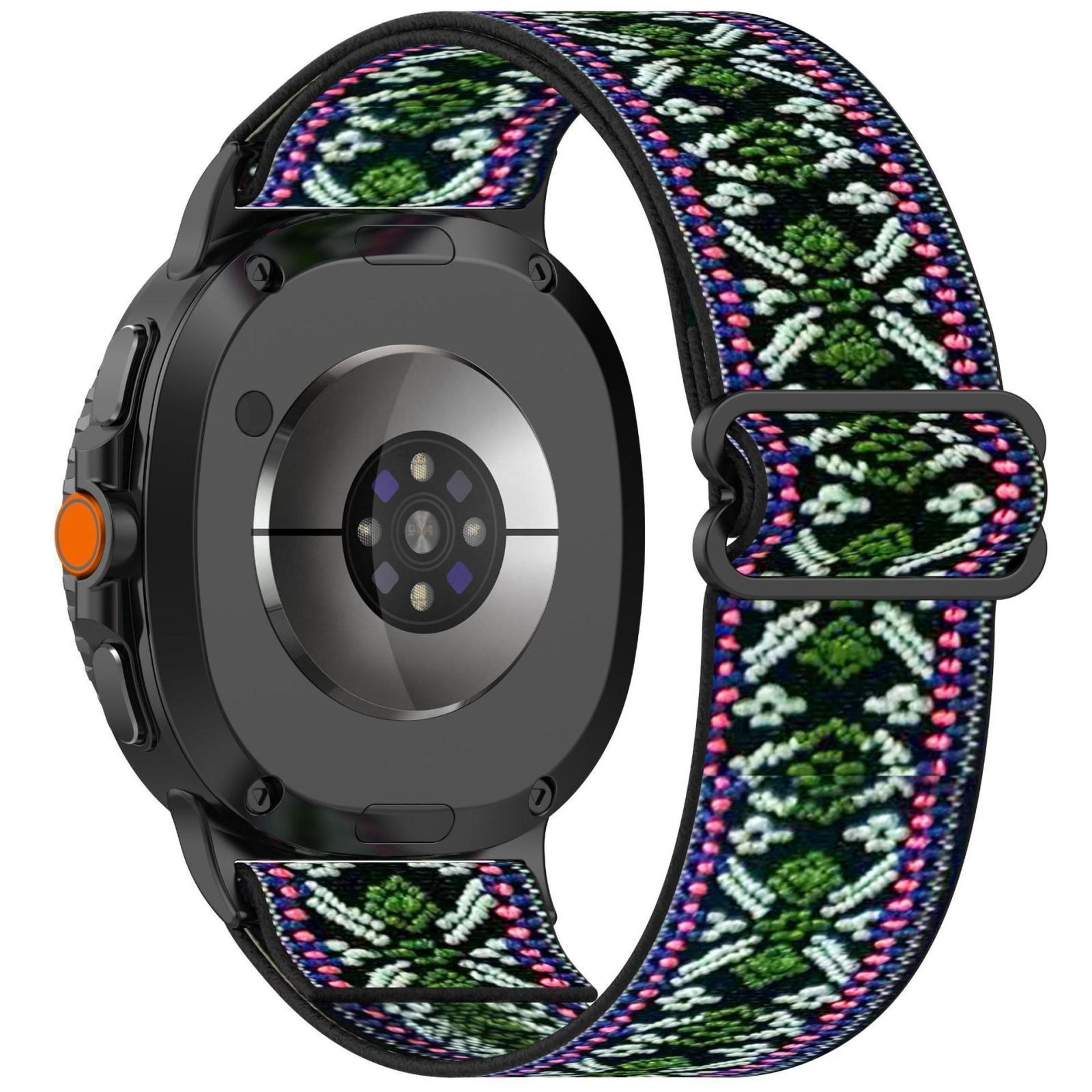 samsung galaxy watch8 classic braided nylon watch band adjustable ethnic elastic strap