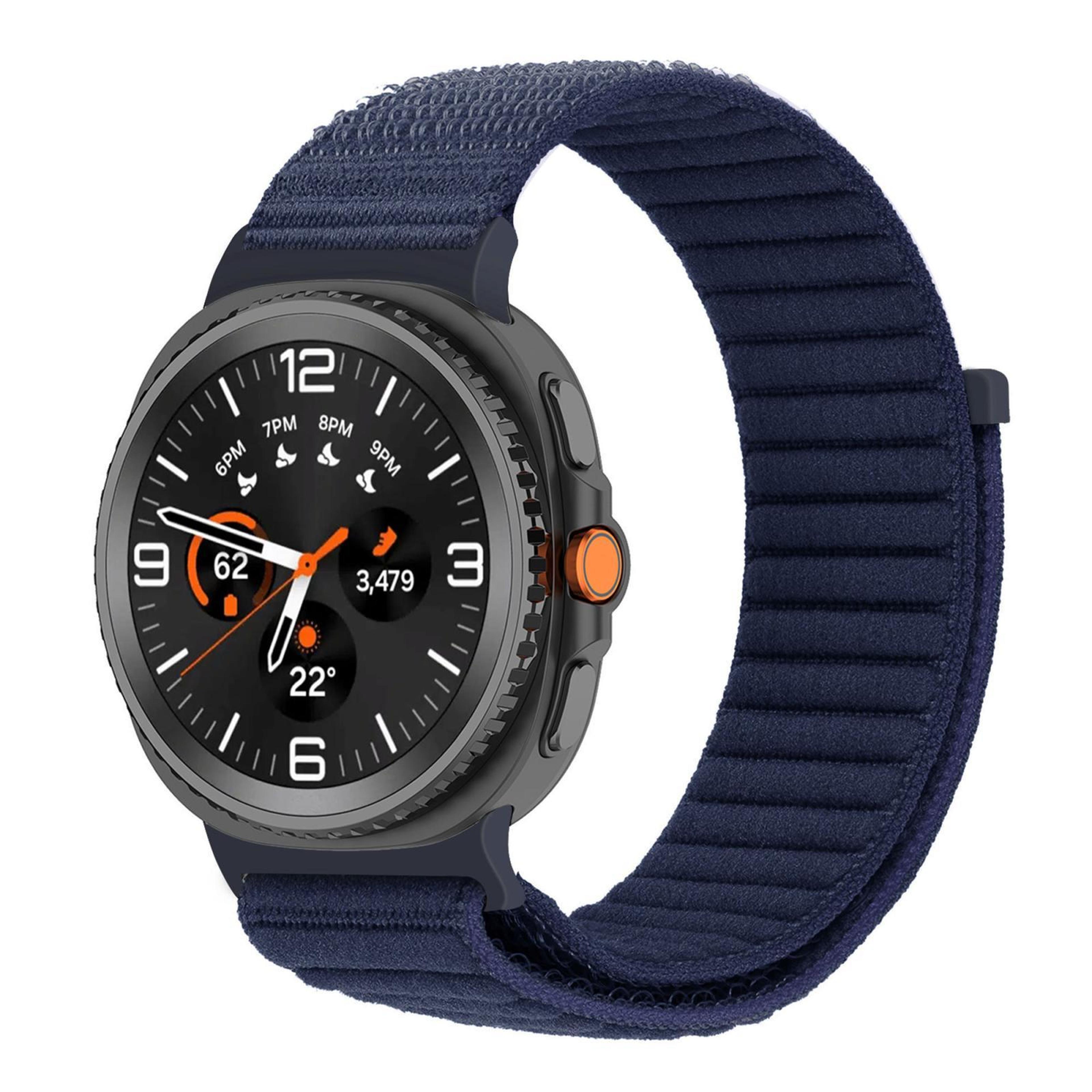 samsung galaxy watch8 classic braided nylon watch band wave texture adjustable loop strap