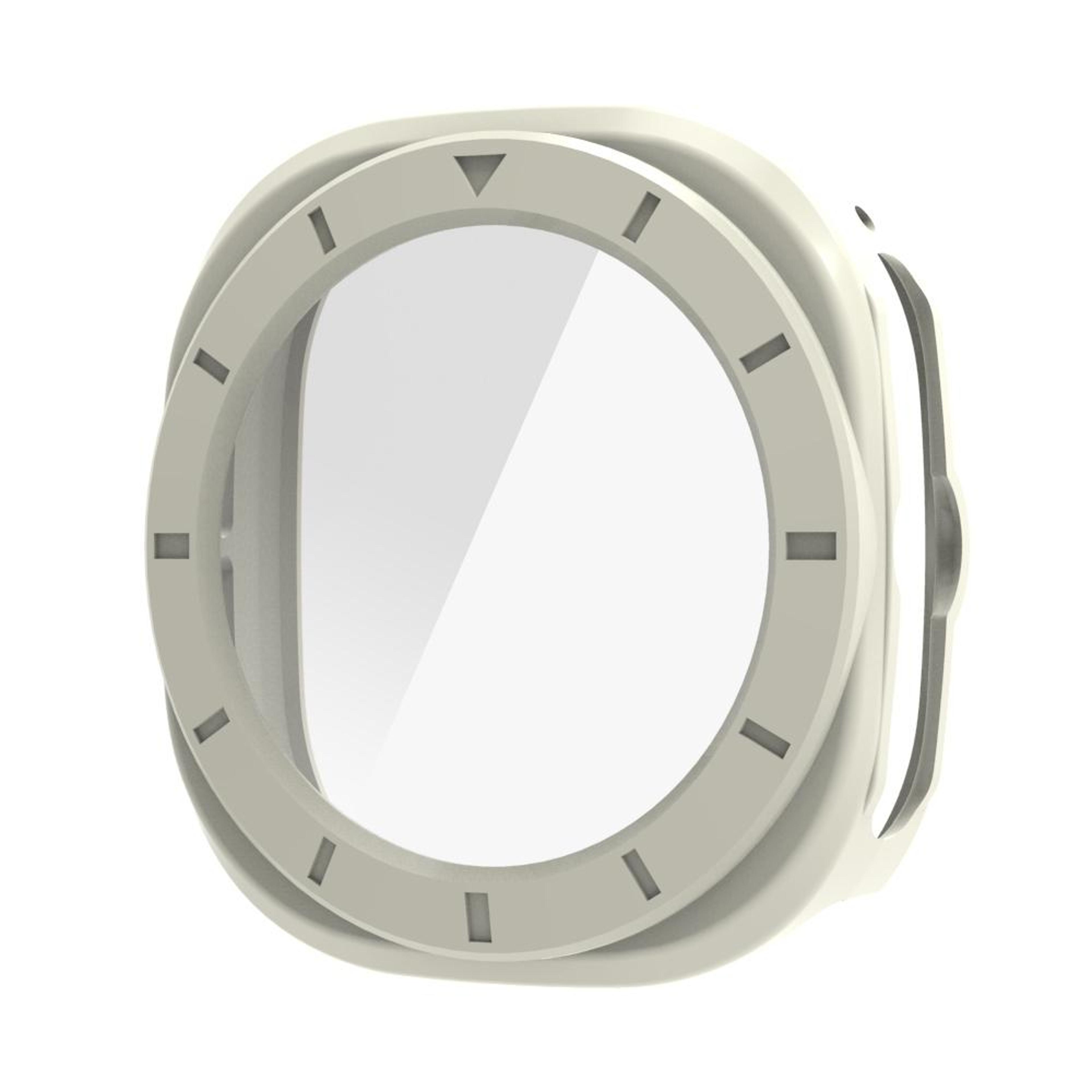 samsung galaxy watch ultra 47mm protective case with tempered glass screen protector pc full cover